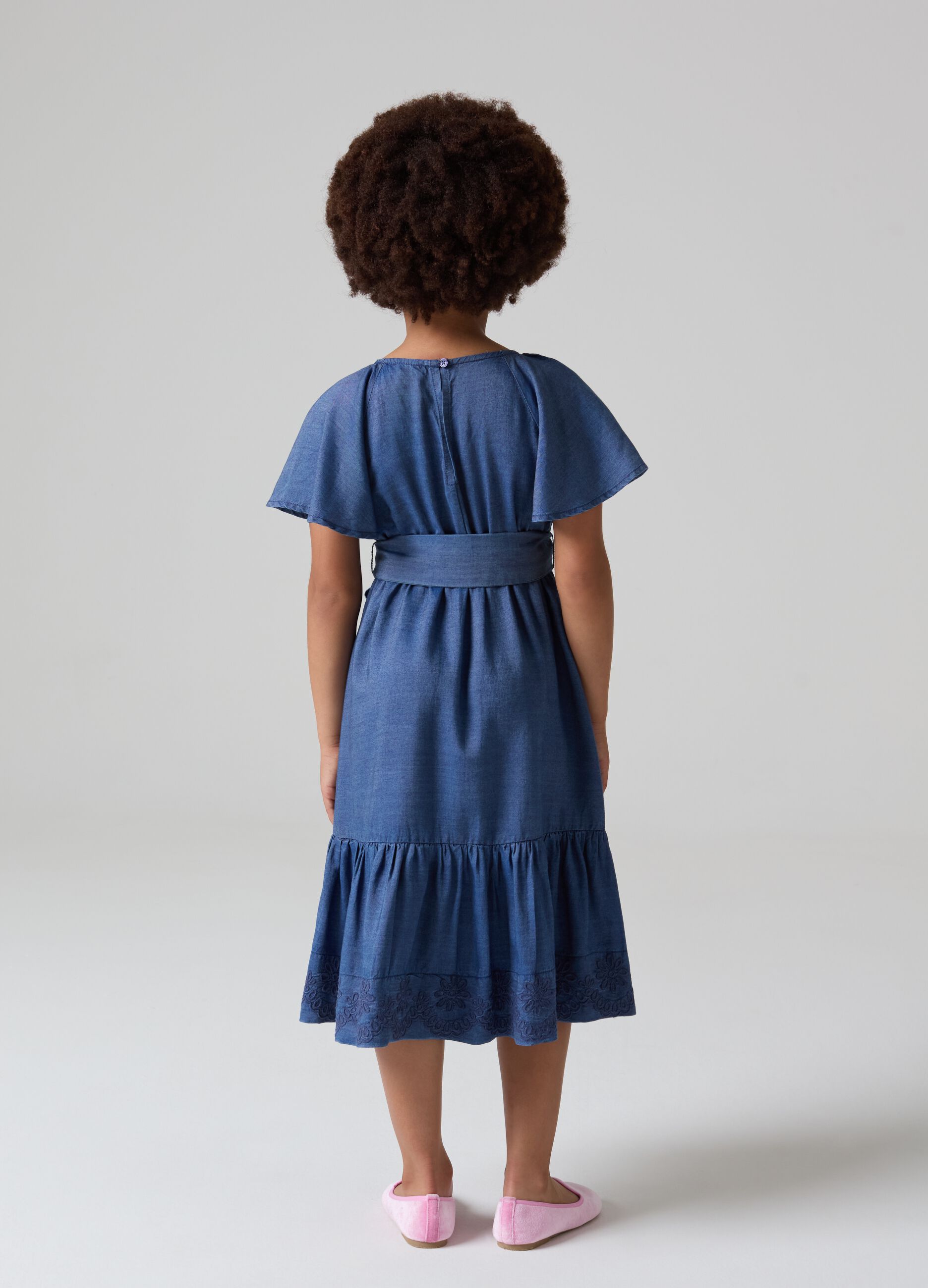 Dress in TENCEL™ Lyocell with embroidery