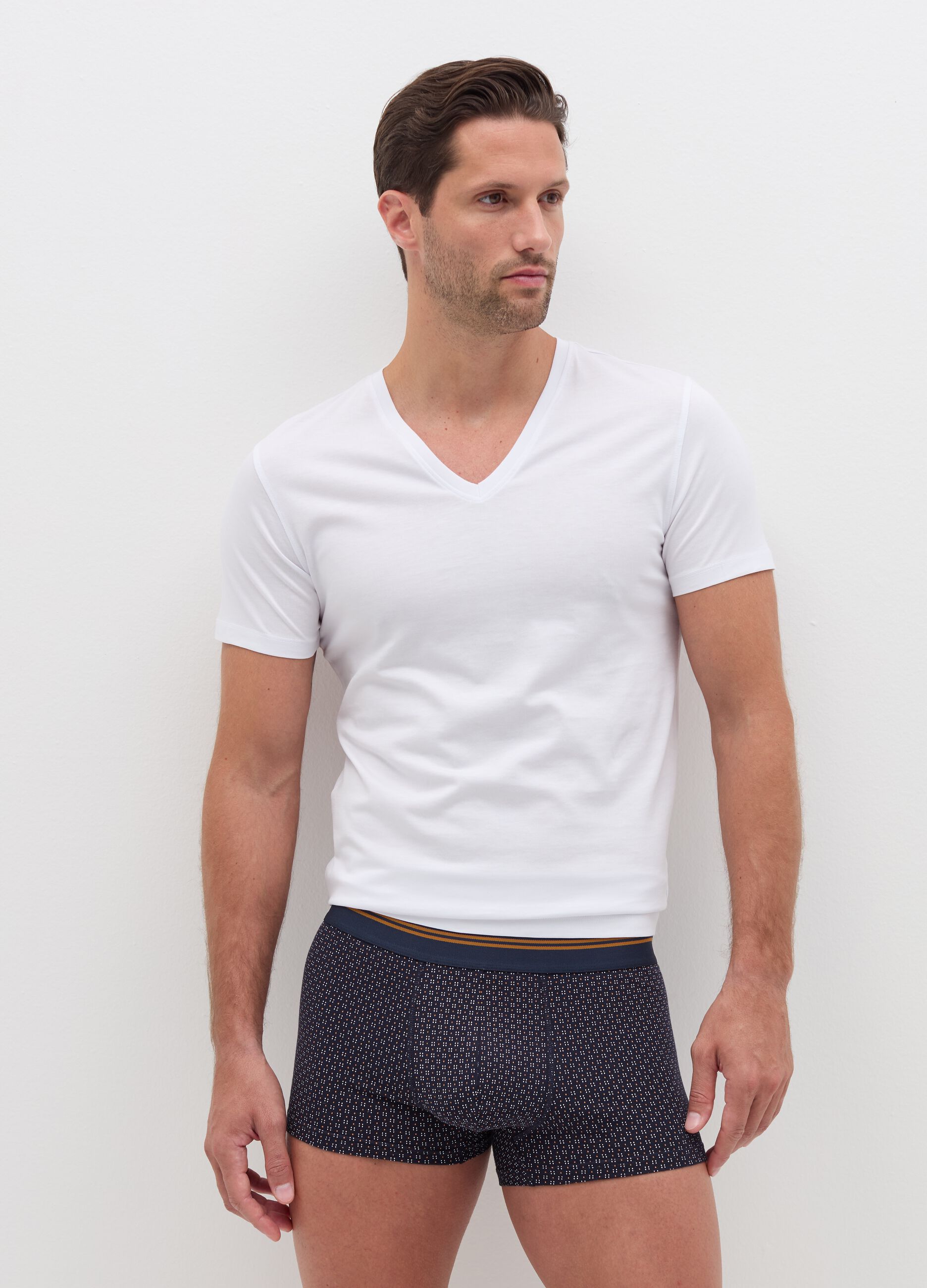 Three-pack boxer shorts with striped edging