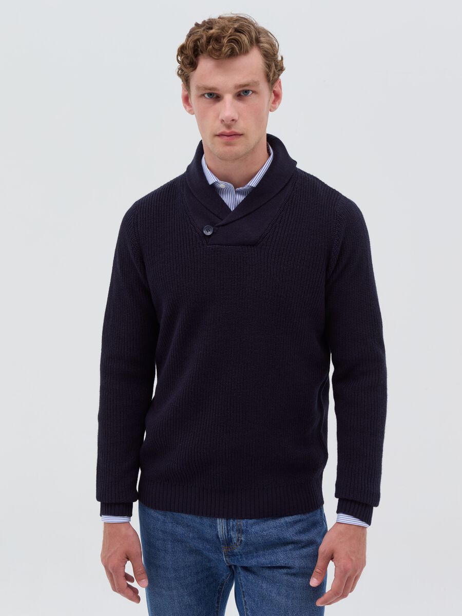 Pullover with shawl neck_1