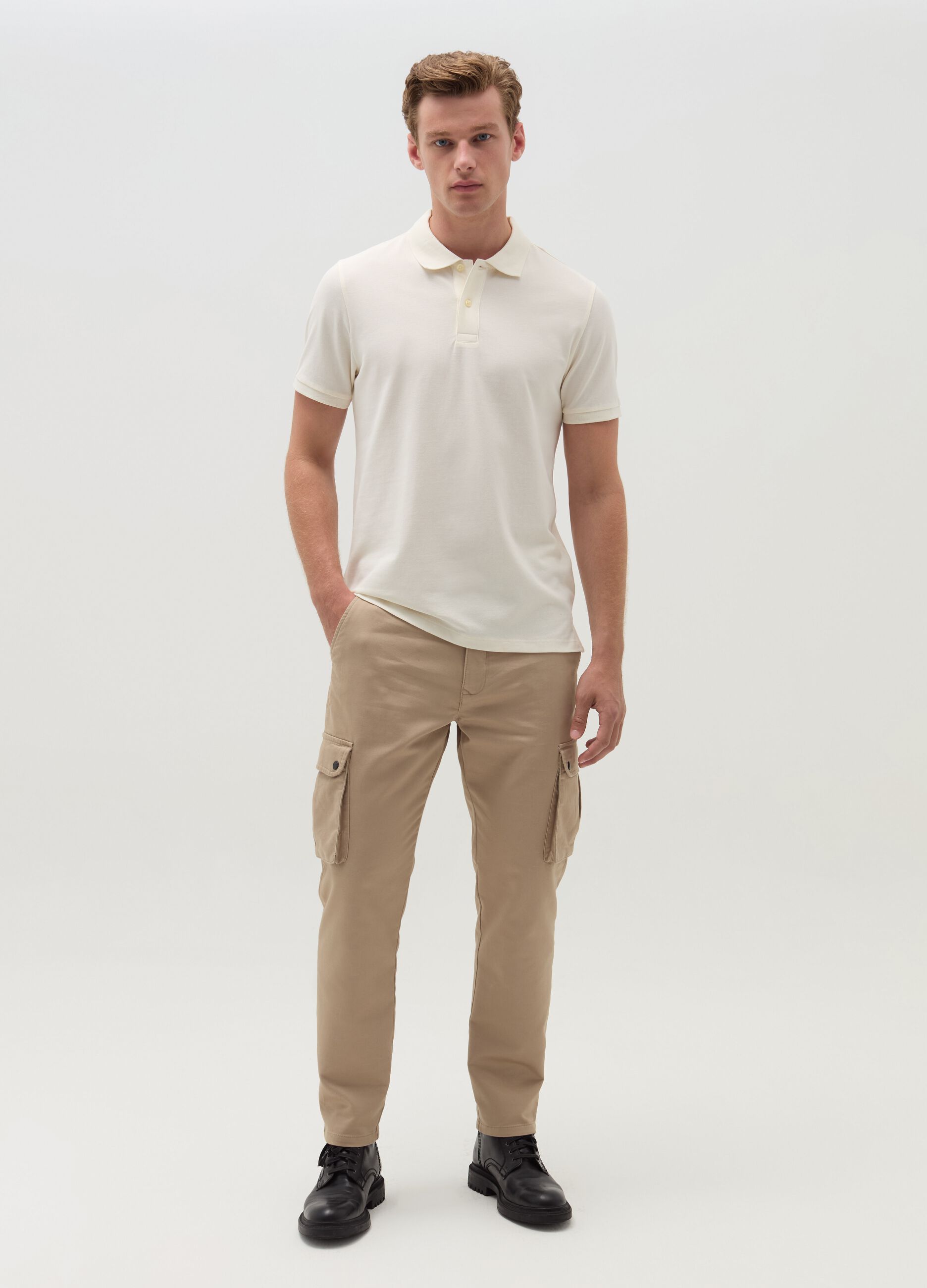 Cotton pique polo shirt