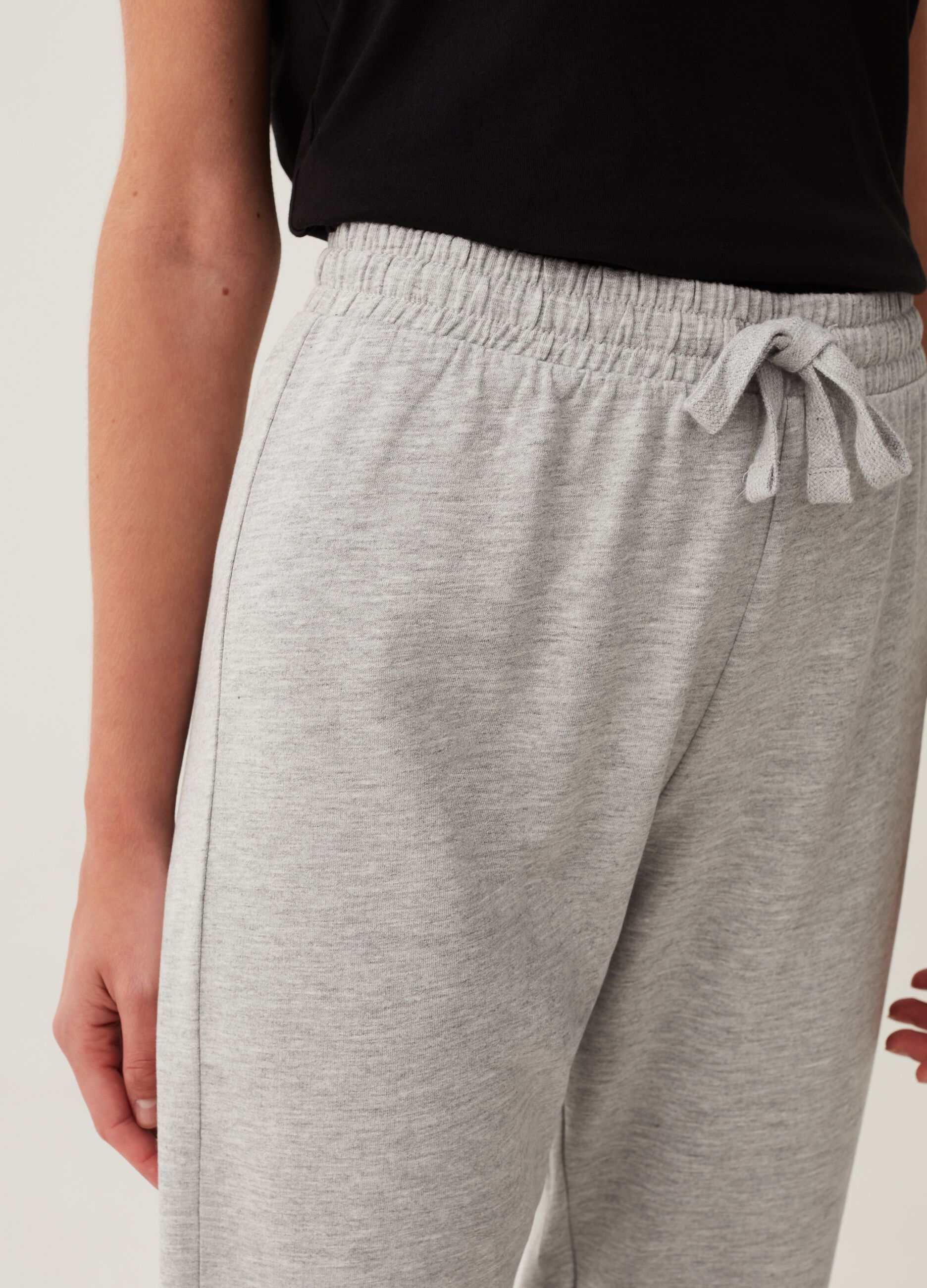 French terry joggers with drawstring