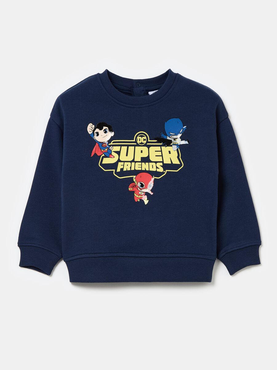 Sweatshirt with round neck and Super Friends print_0