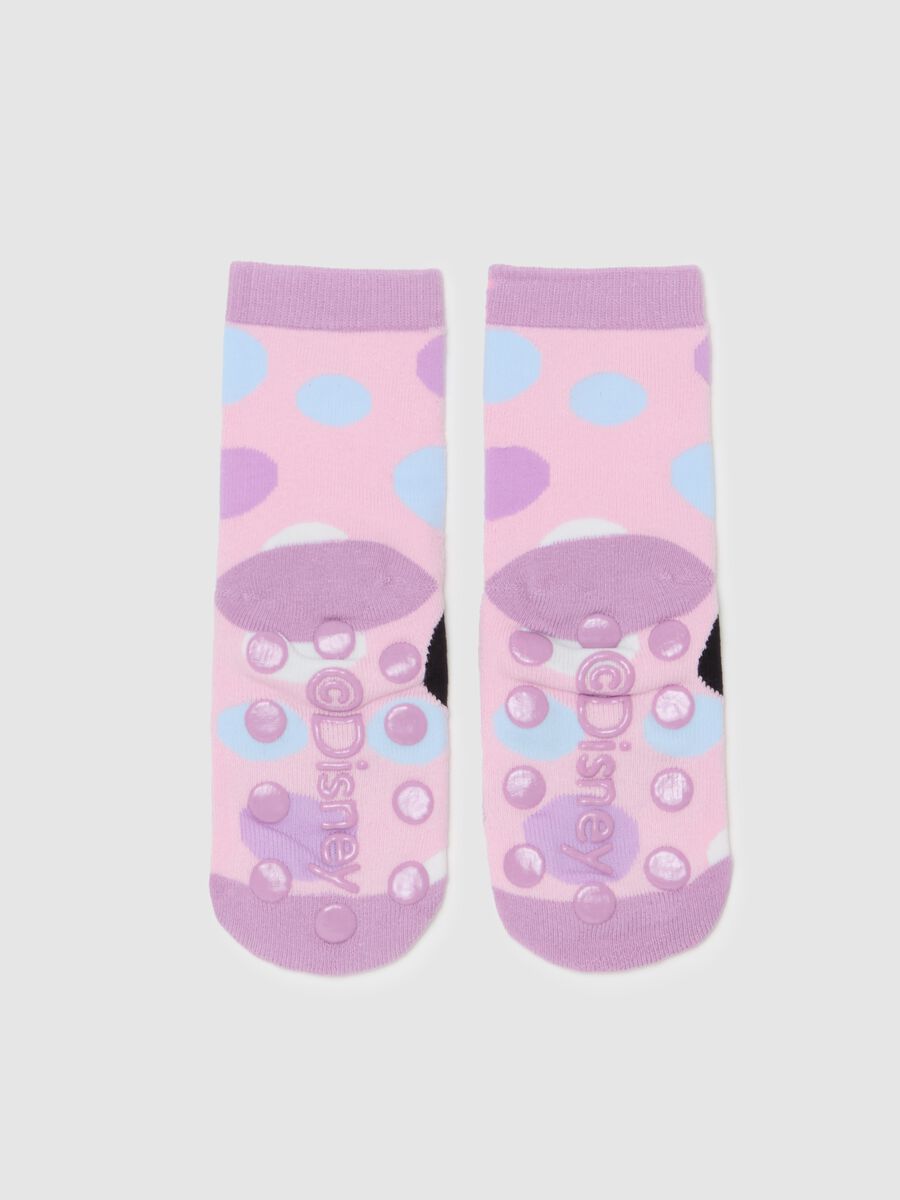 Slipper socks with lurex and Minnie Mouse design_1