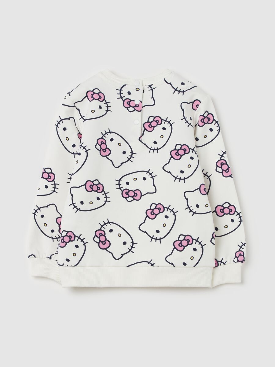 Round neck sweatshirt with Hello Kitty print_1