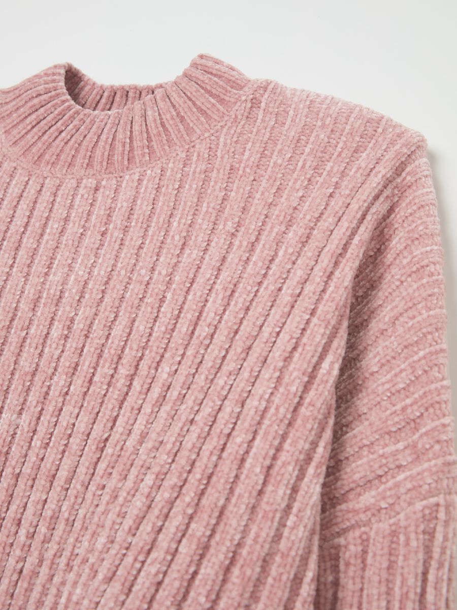 Chenille pullover with mock neck_5