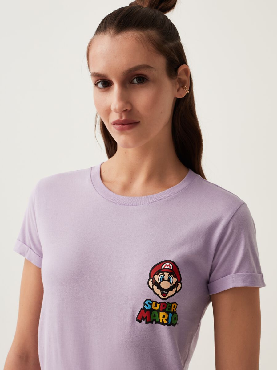 T-shirt con stampa Super Mario e Toad_0