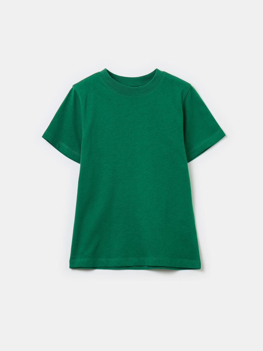 Solid colour T-shirt in organic cotton_0