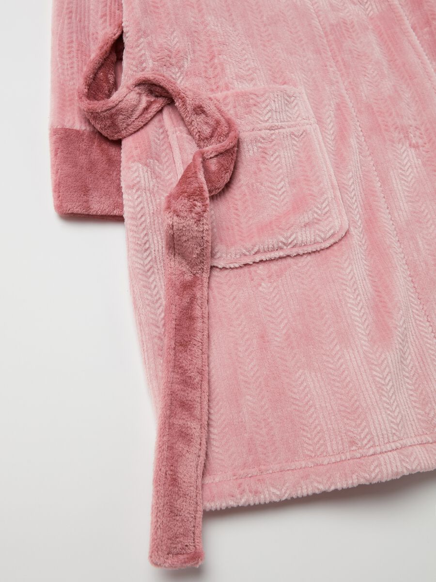 Dressing gown with herringbone motif_5