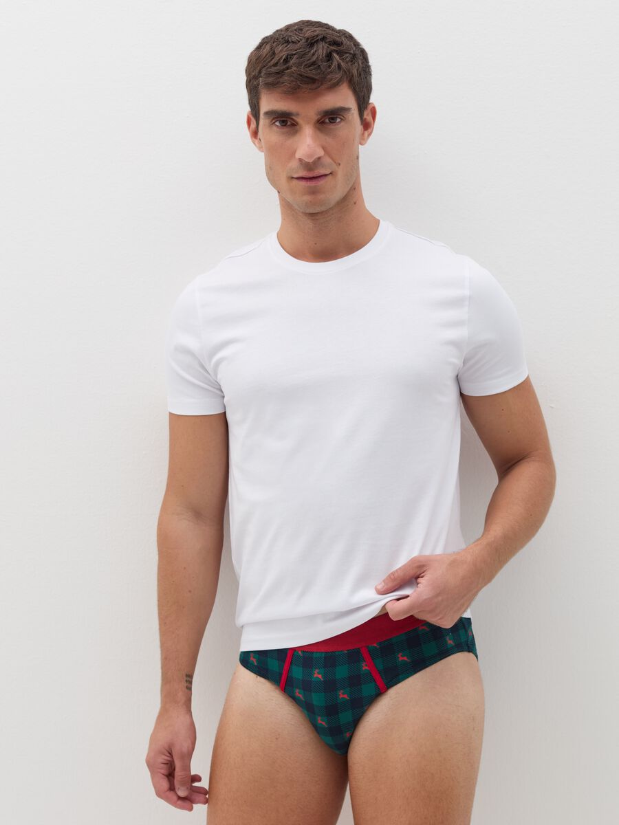 Bipack slip in cotone bio fantasia tartan_0