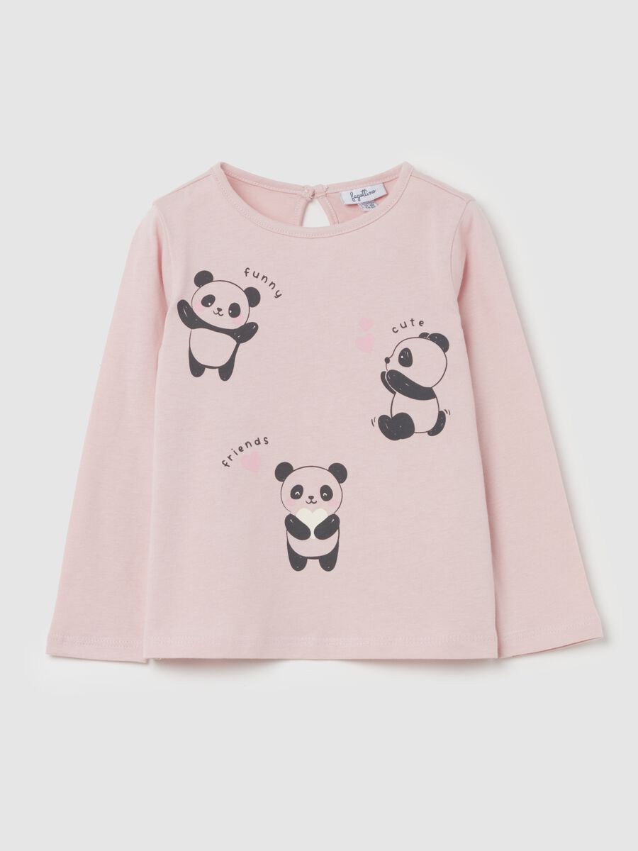 T-shirt with long sleeves and animals print_0