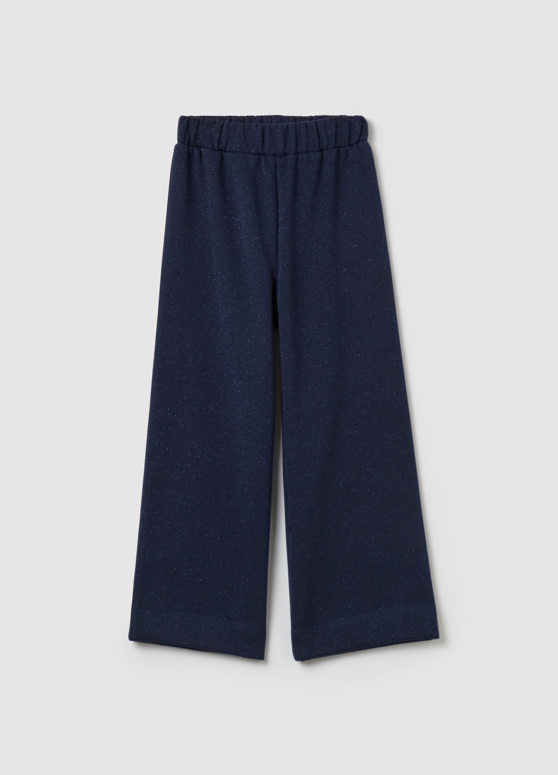 Wide-leg joggers with lurex