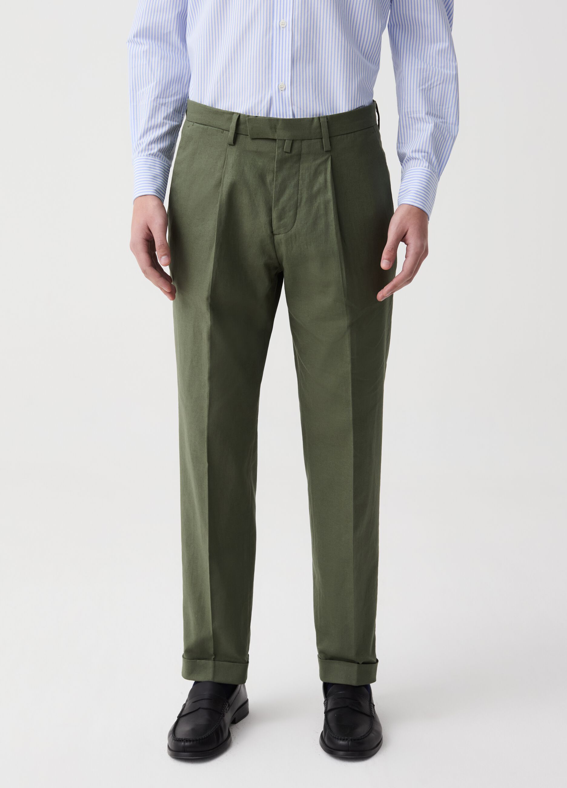 B.ST 1957 chino trousers with darts