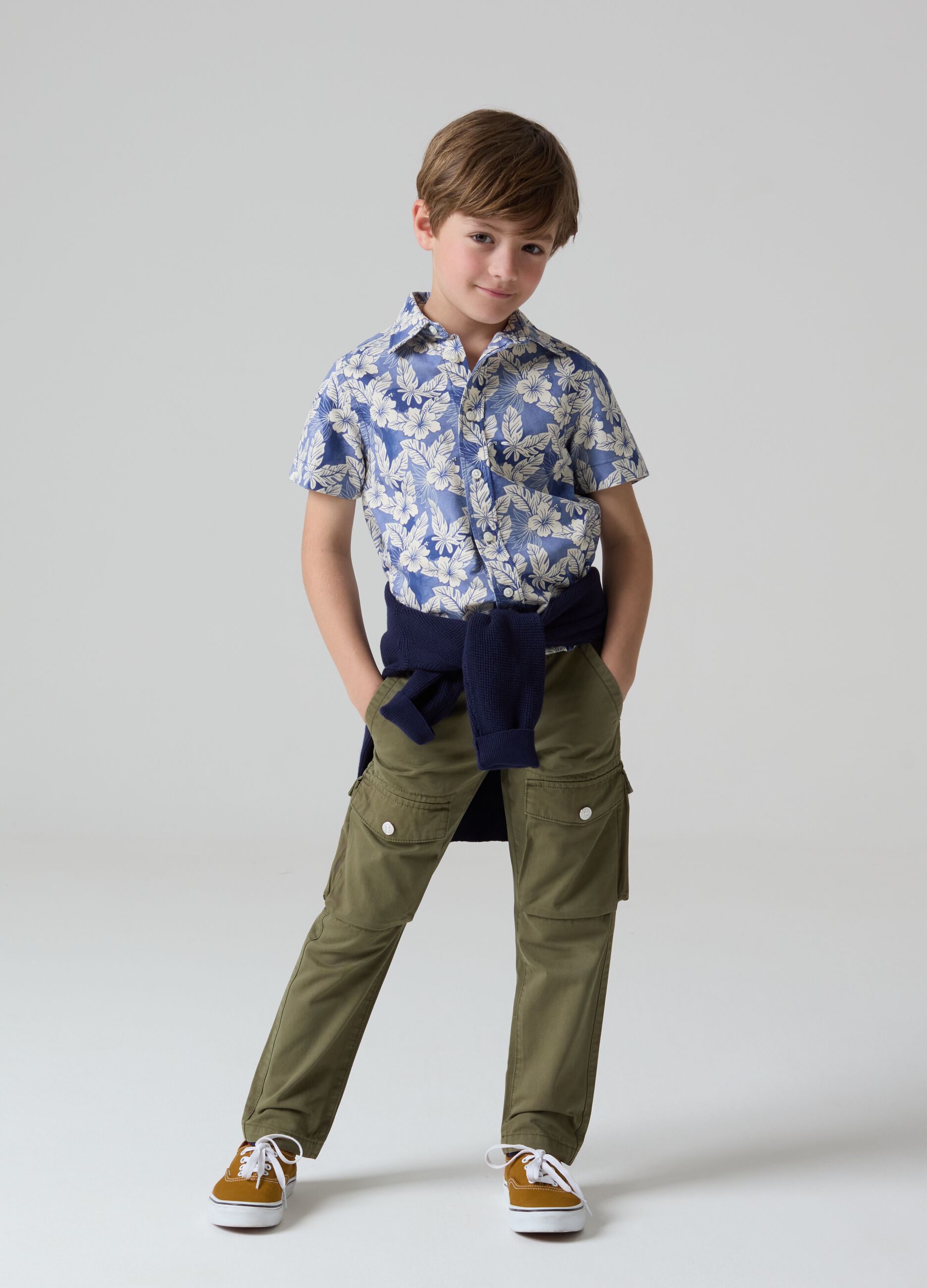 Cotton cargo trousers