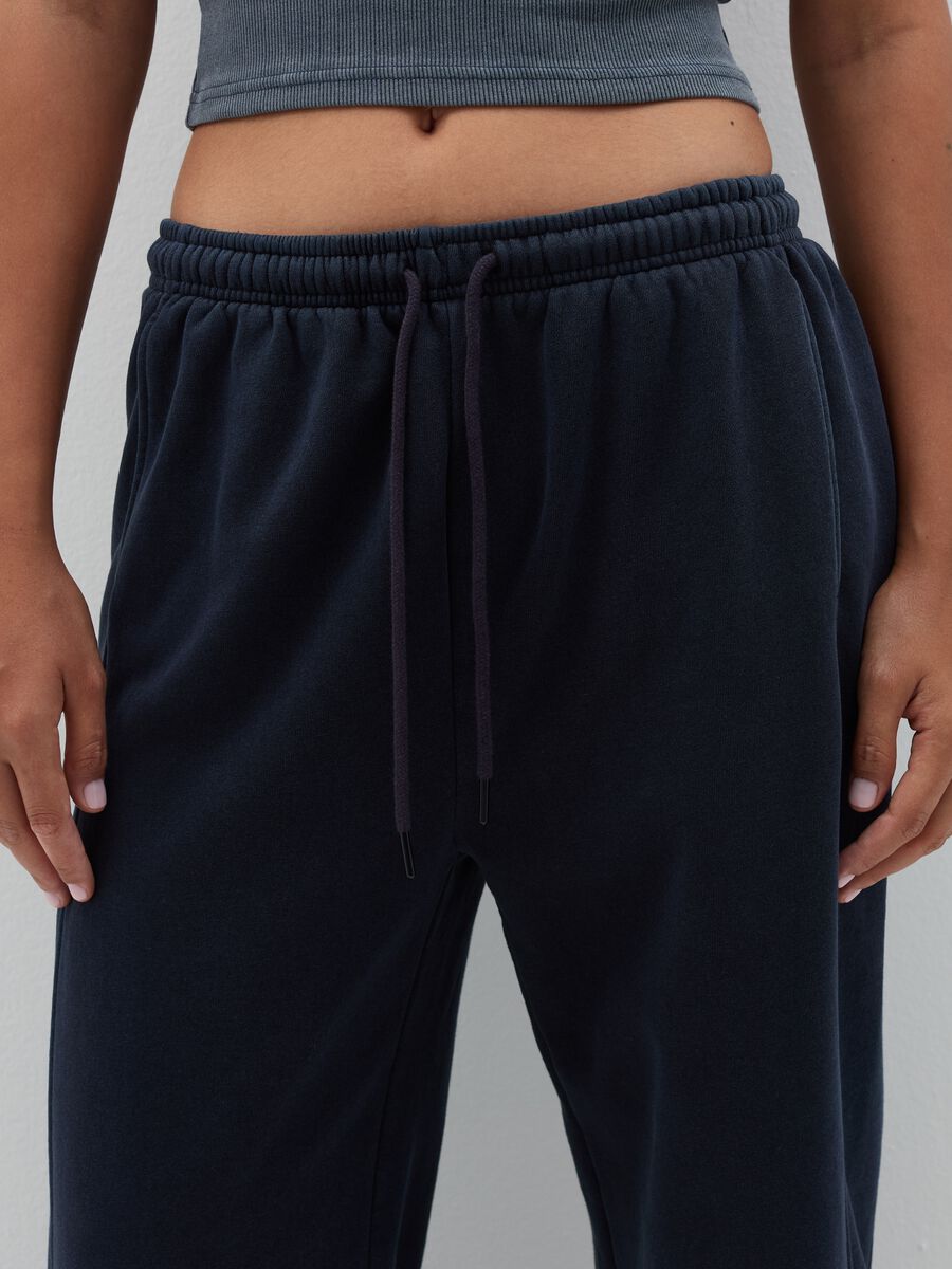 Fleece joggers with drawstring_3