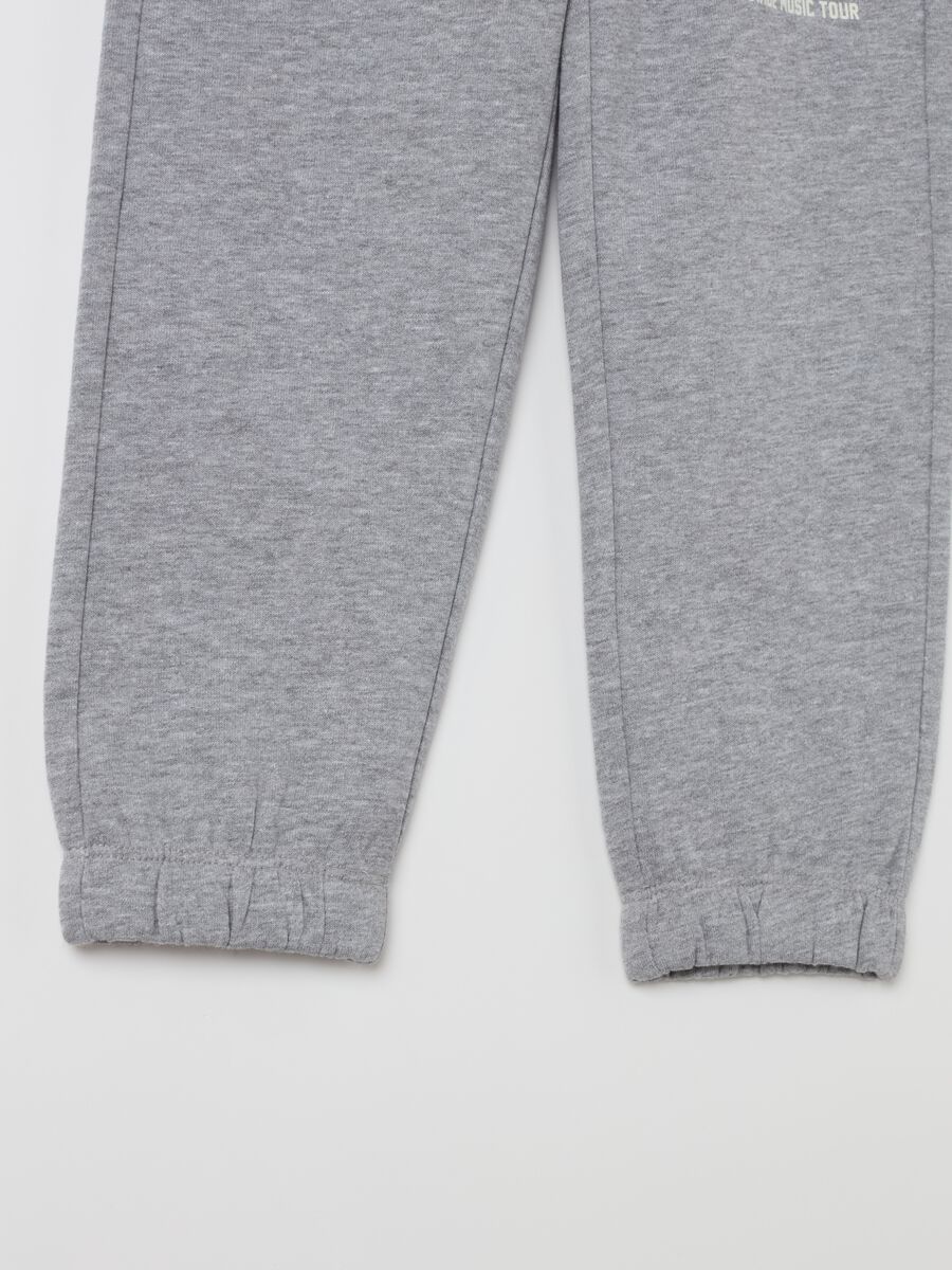 Fleece joggers with drawstring and print_2