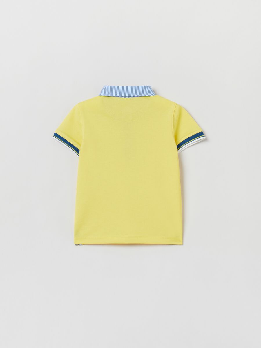 Polo shirt in piquet with yarn-dyed collar_1