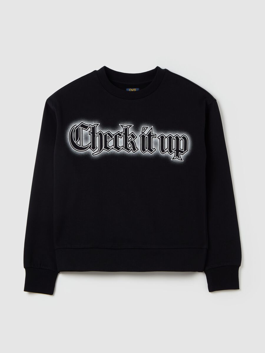 Sweatshirt with "Check it up" print_0