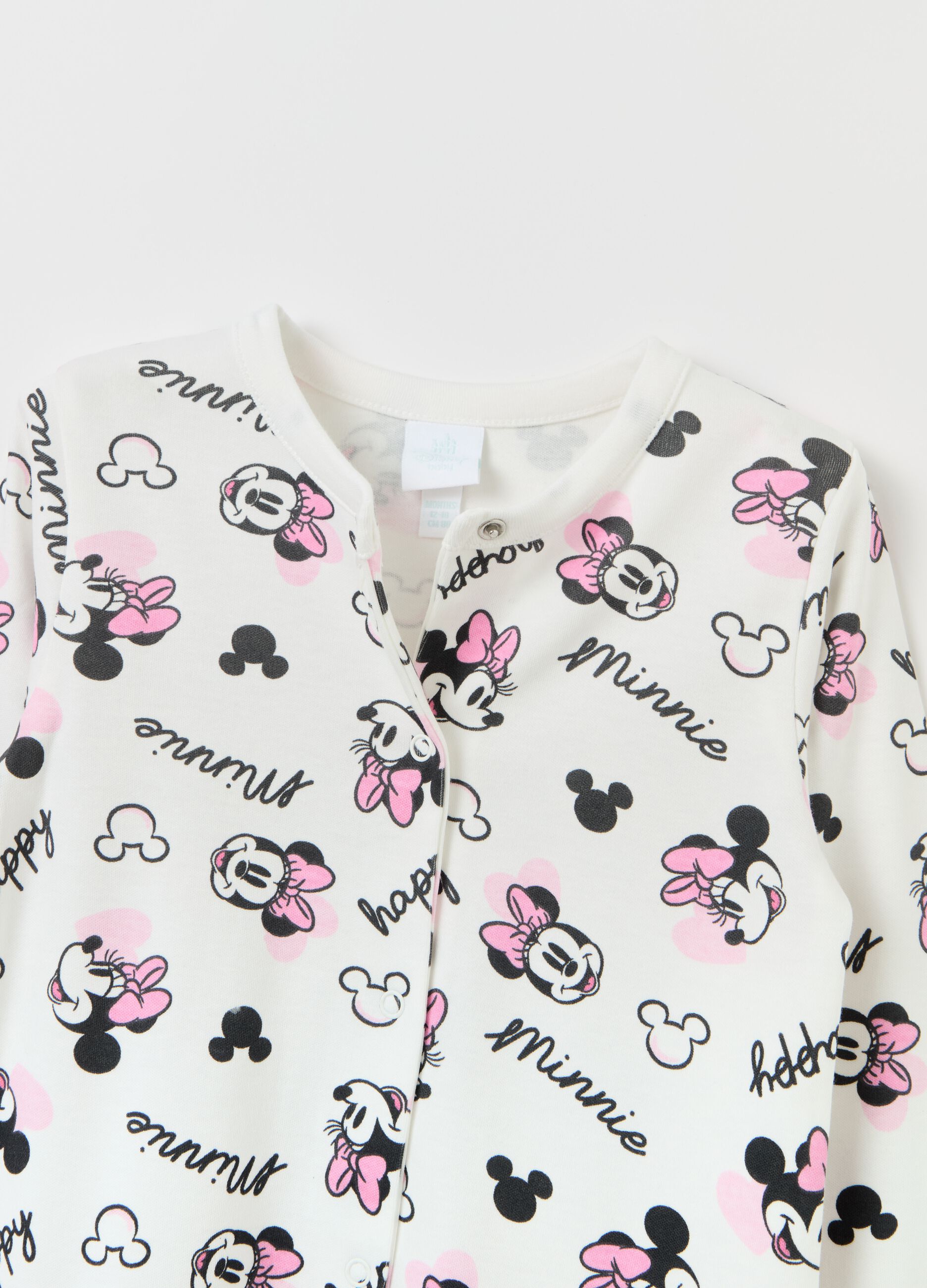 Two-pack onesies in organic cotton with Minnie Mouse print