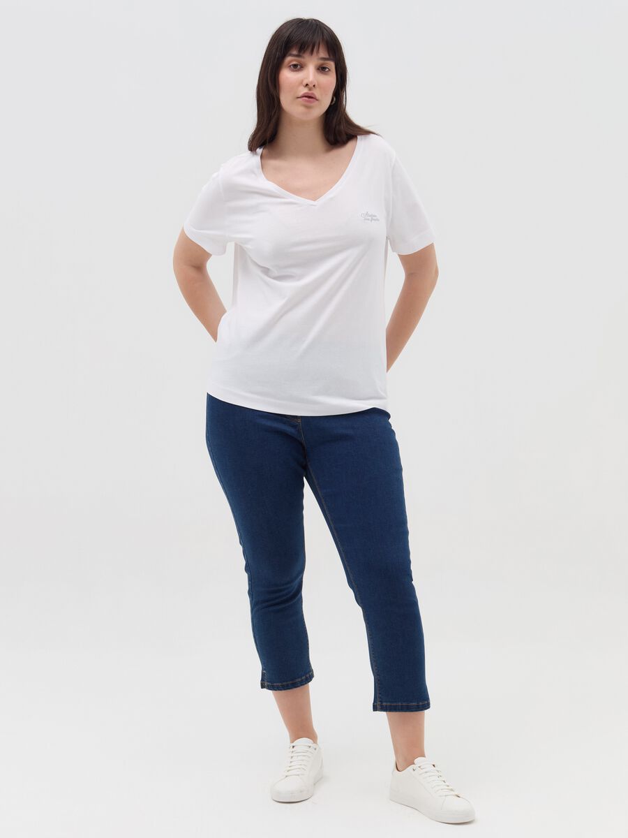 Curvy T-shirt with lurex embroidery_0