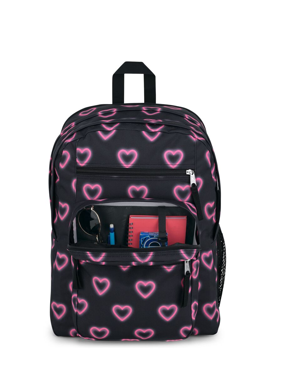 Big Student backpack with hearts pattern_2