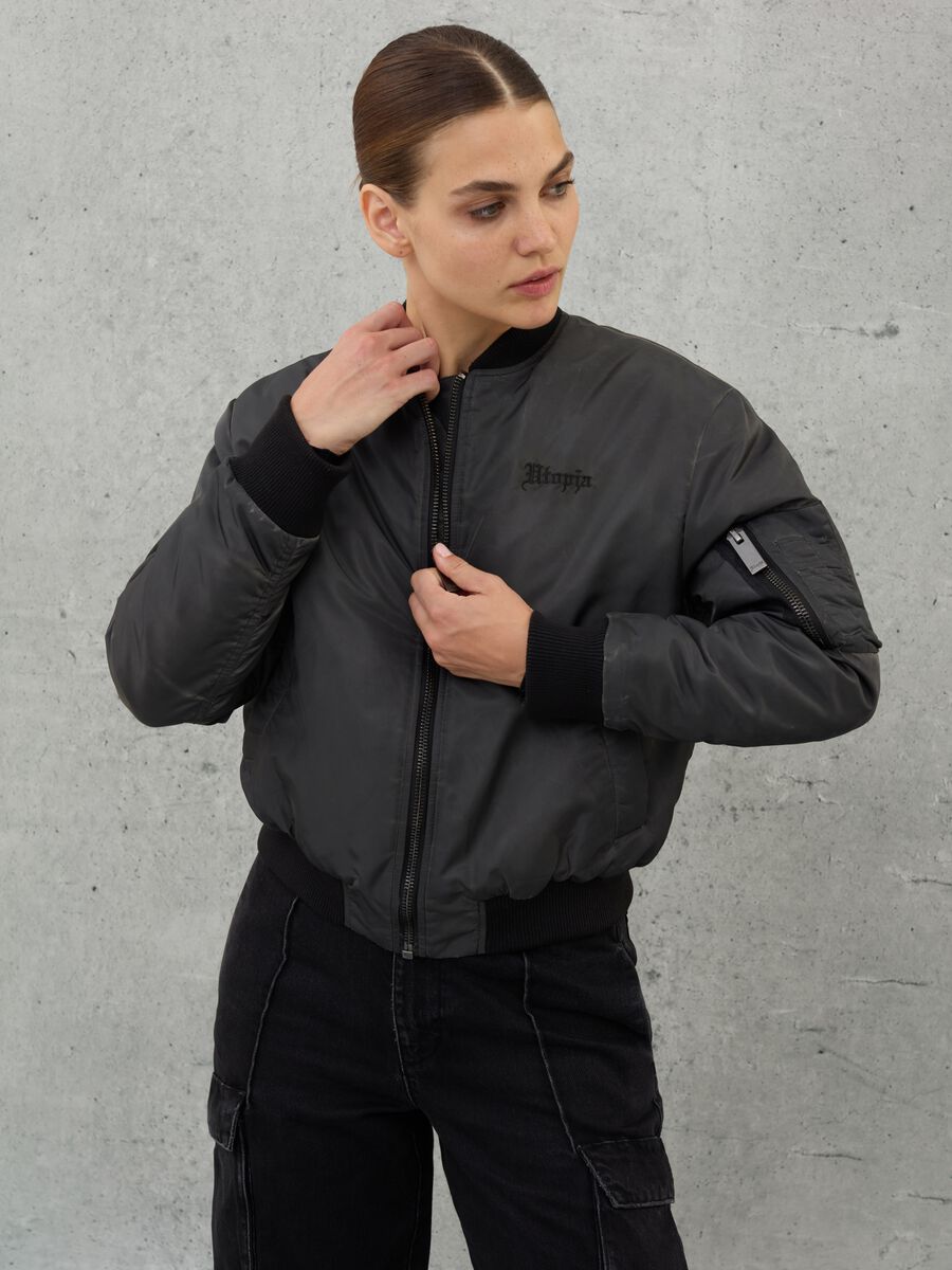 Bomber Jacket Vintage Black_0