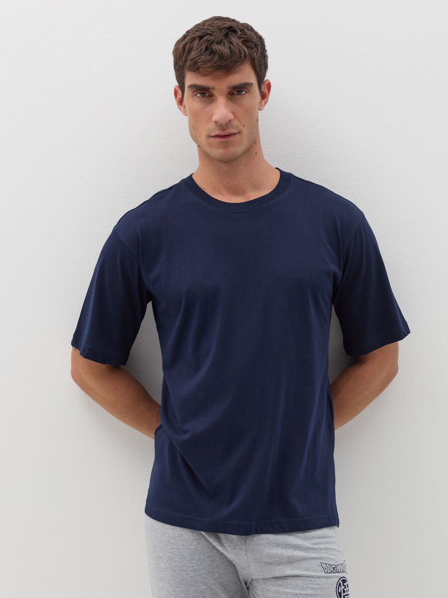 Relaxed-fit pyjama T-shirt in cotton_1