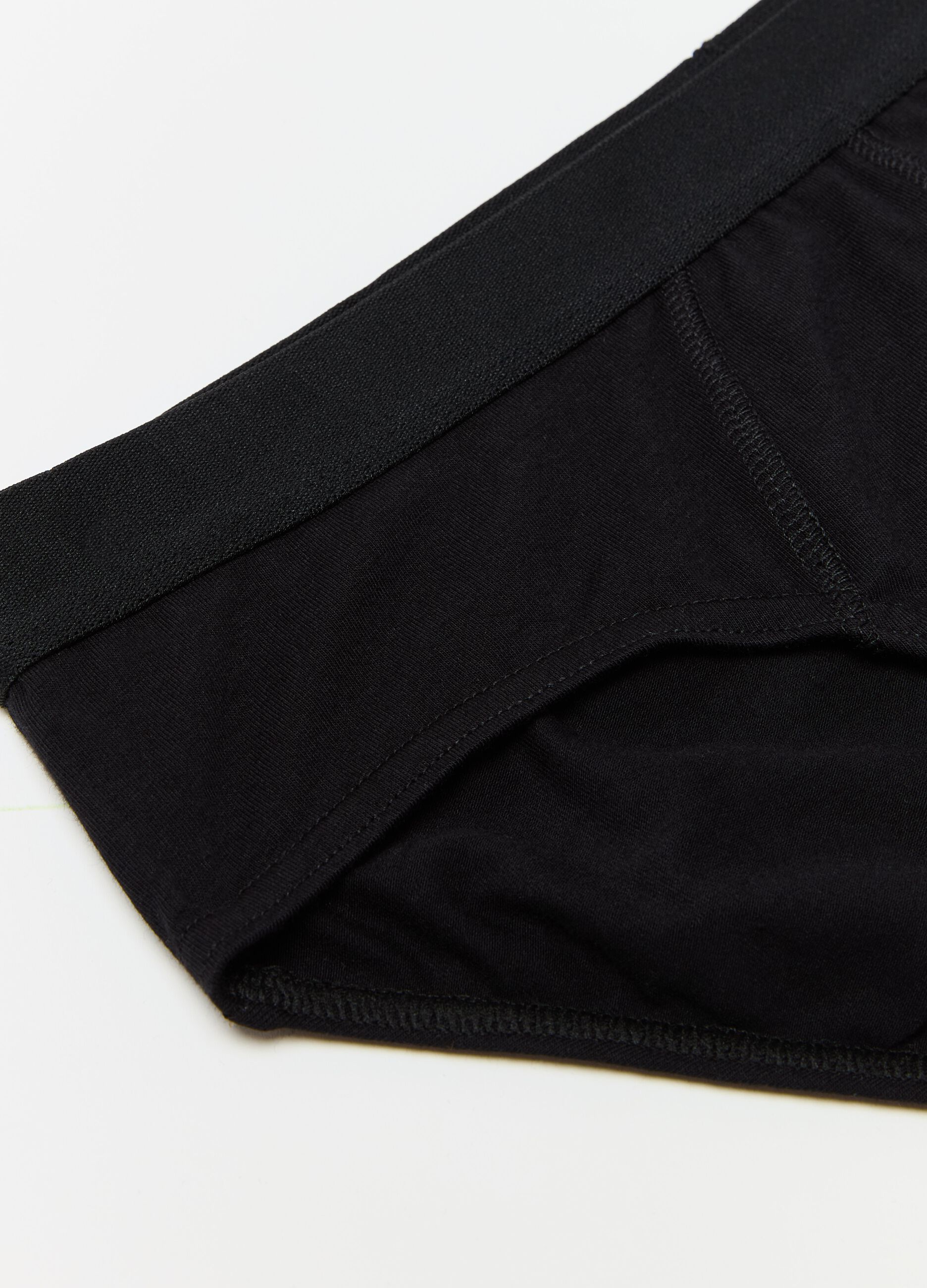 Five-pack briefs with external elastic