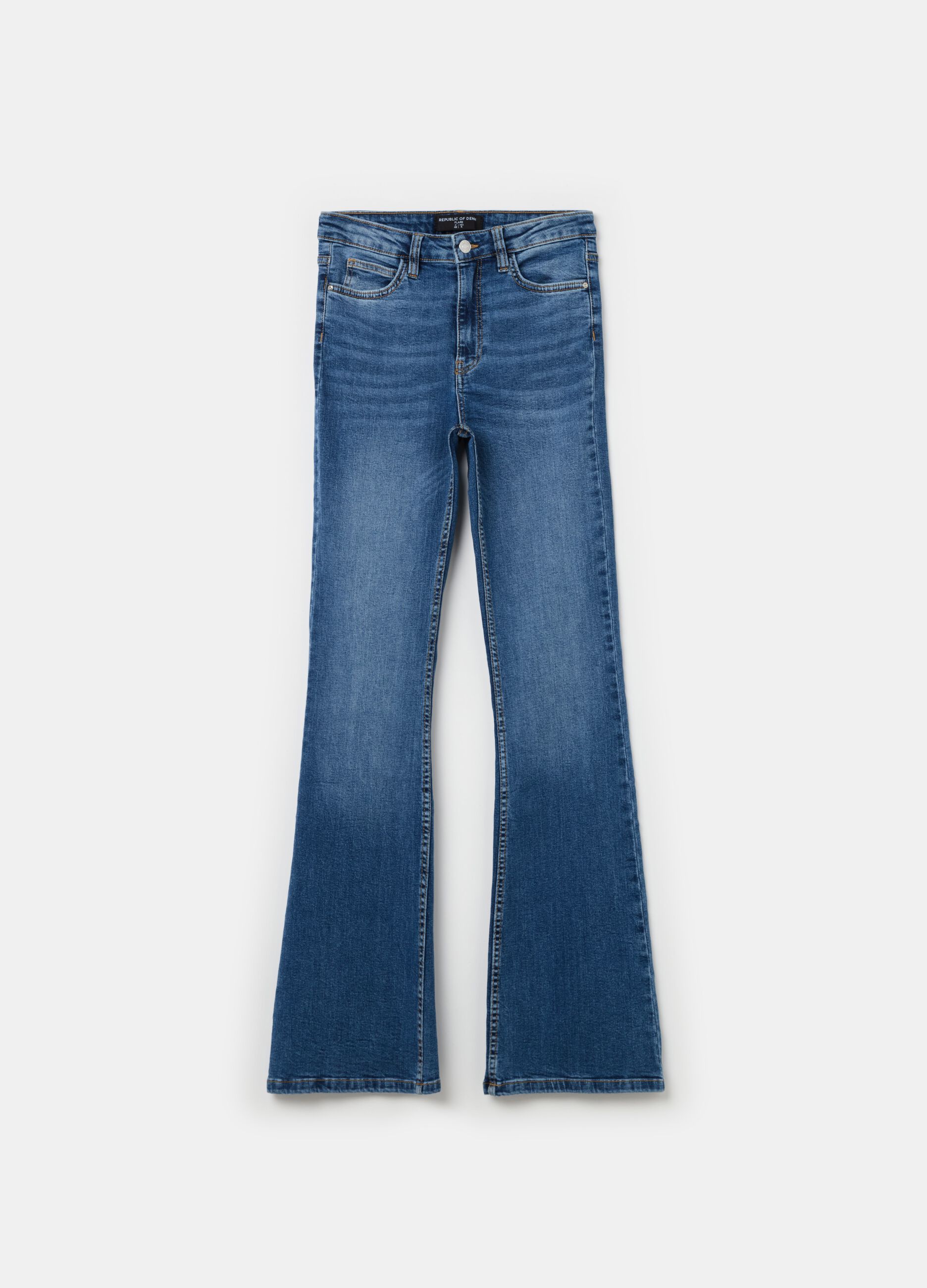 Flare-fit jeans with five pockets