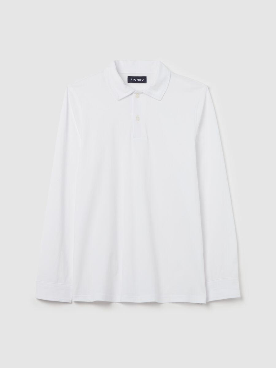 Contemporary long-sleeved polo shirt in organic cotton_4