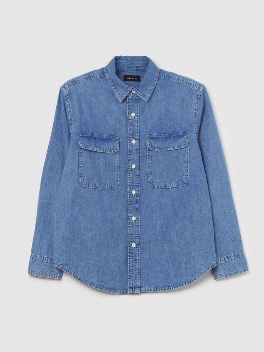 Acid wash denim shirt with pockets_4