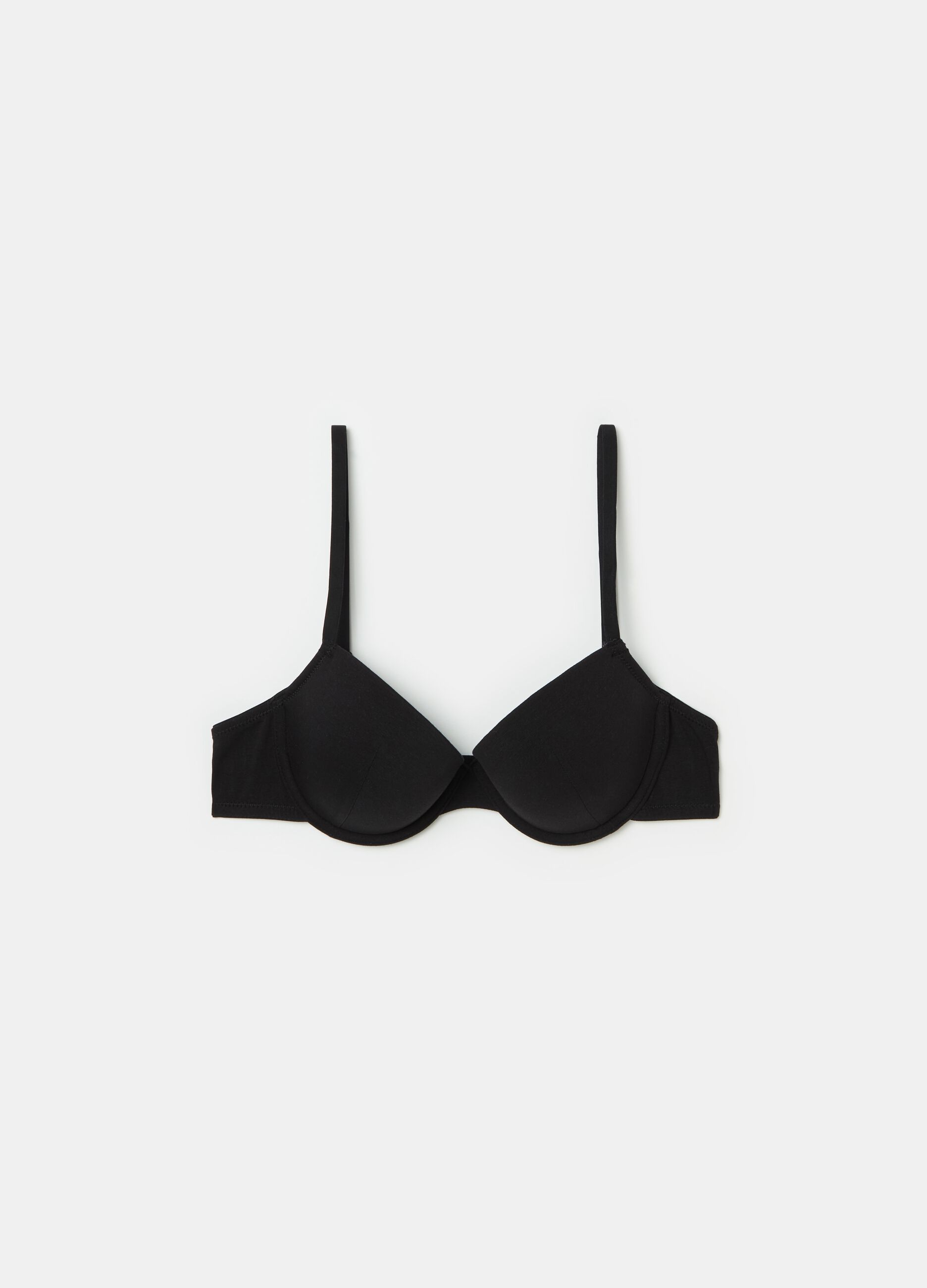 The Padded stretch cotton bra