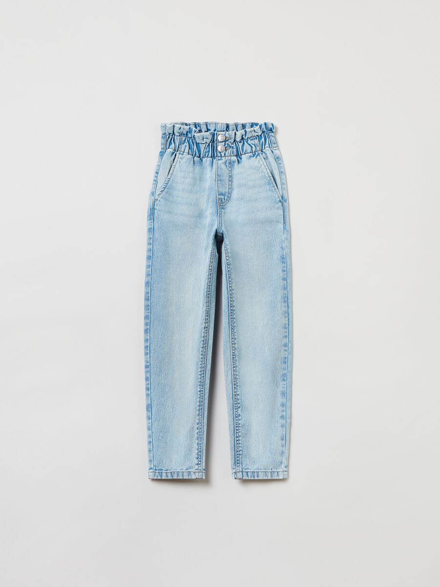 Paper bag jeans with pockets_0