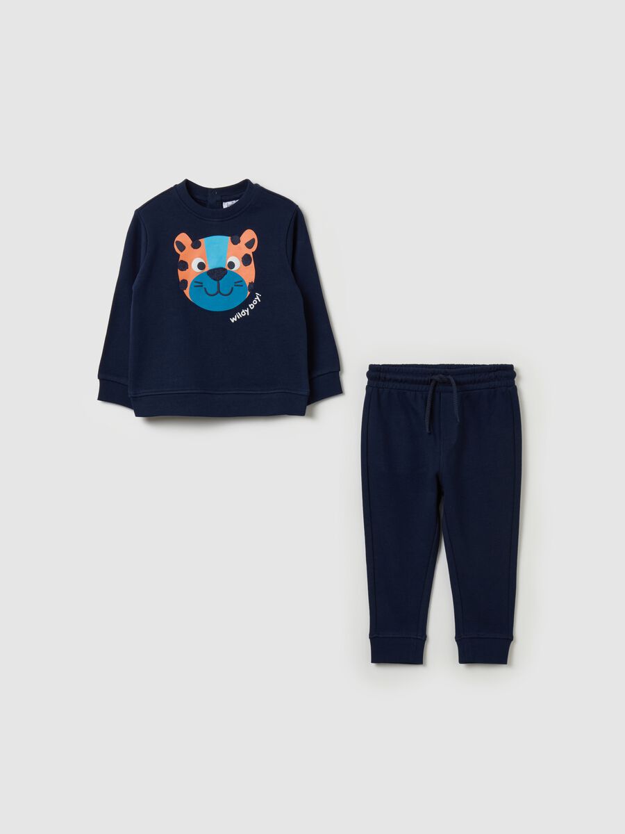 French terry jogging set with print_0