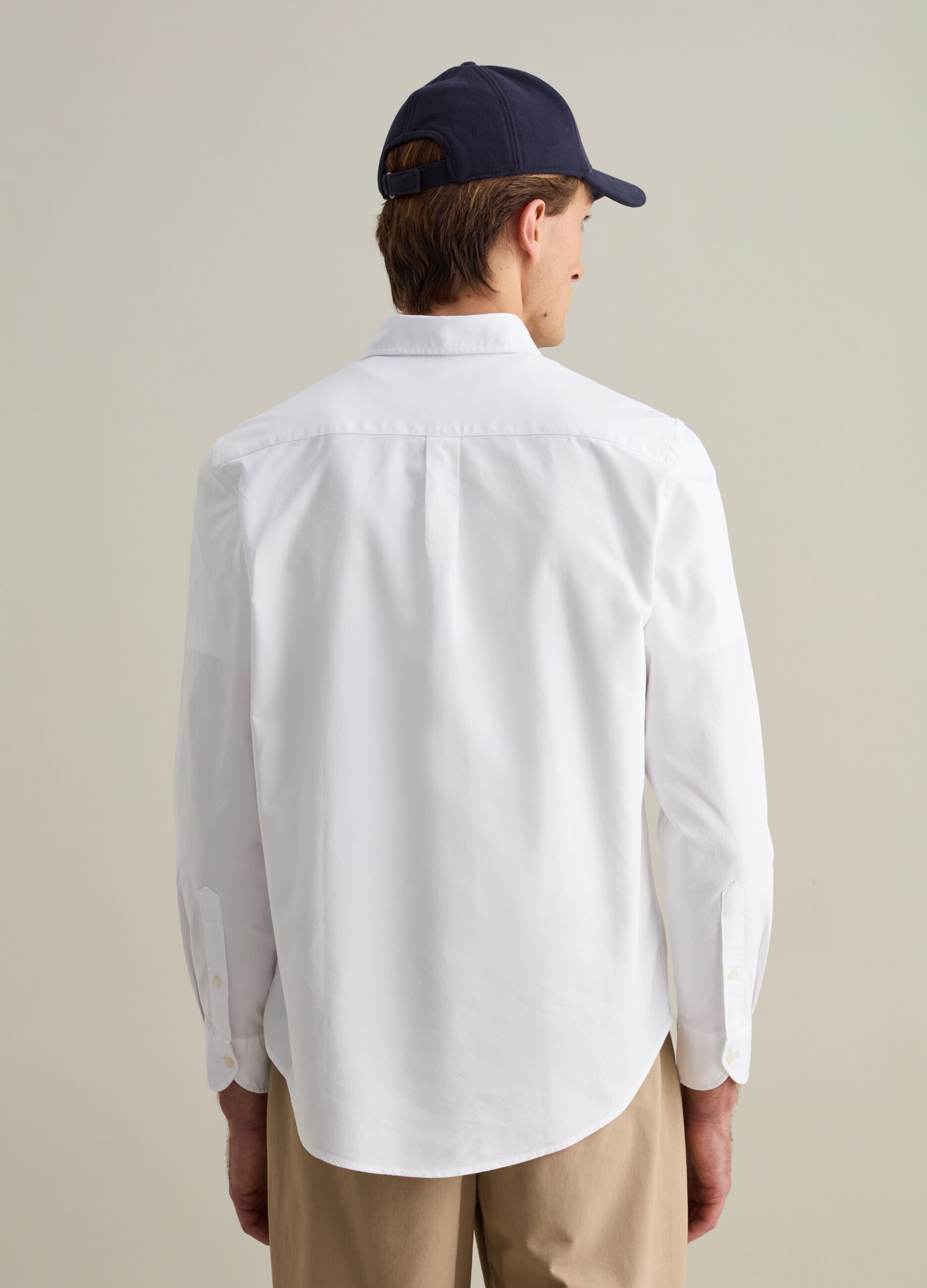 Oxford cotton shirt with button-down collar