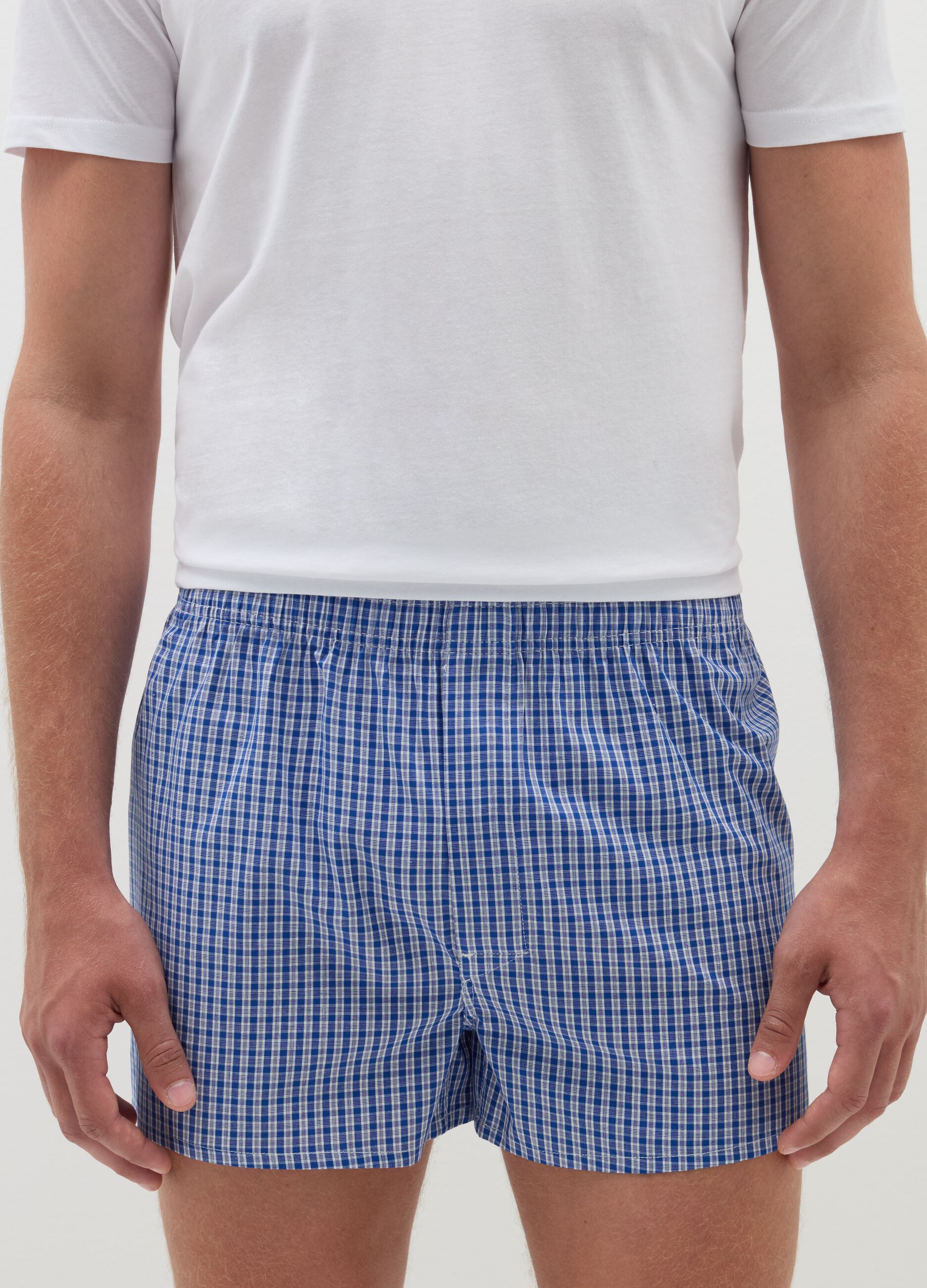 Two-pack boxer shorts in cotton canvas with pattern