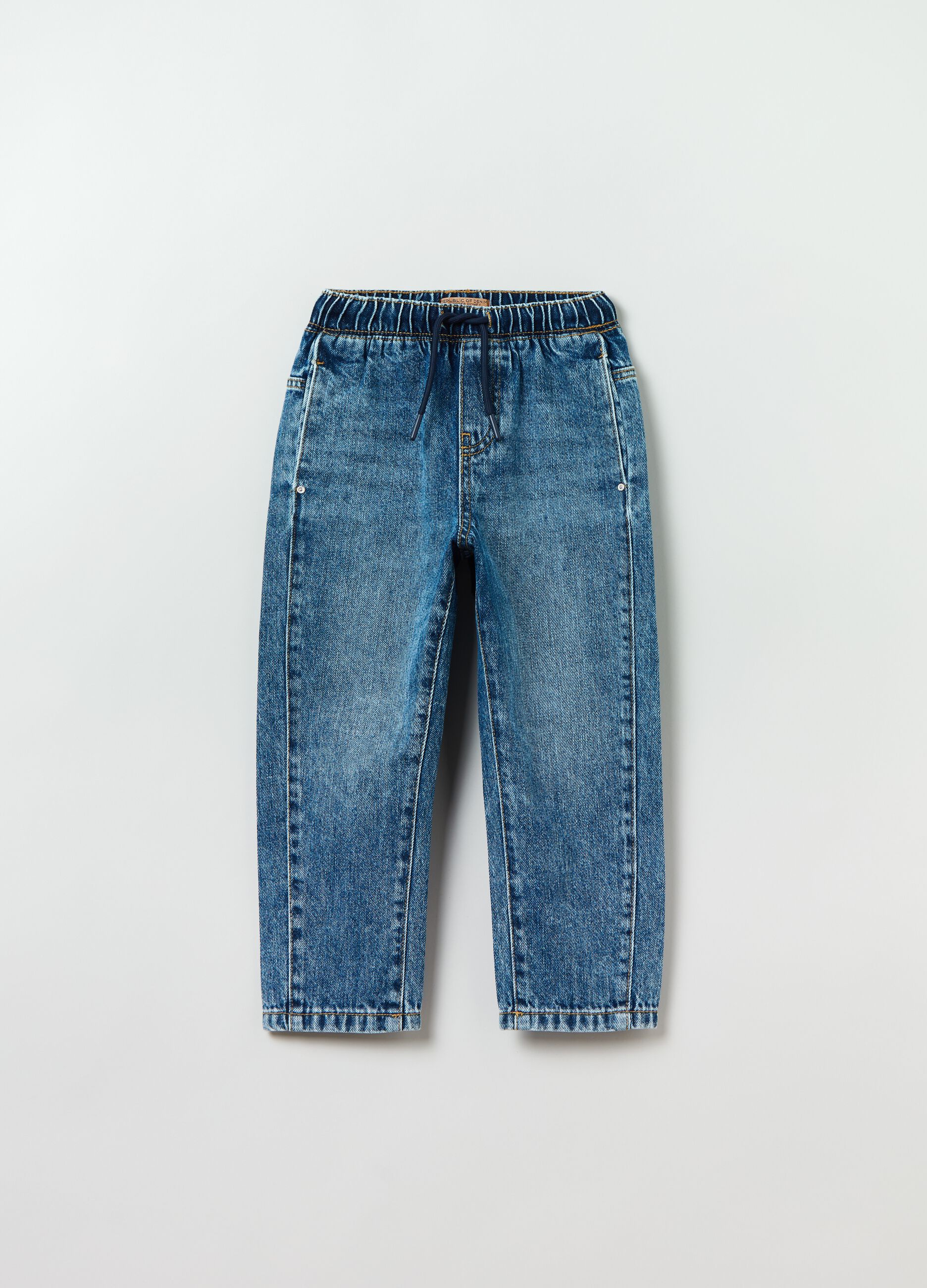 Comfort-fit denim joggers