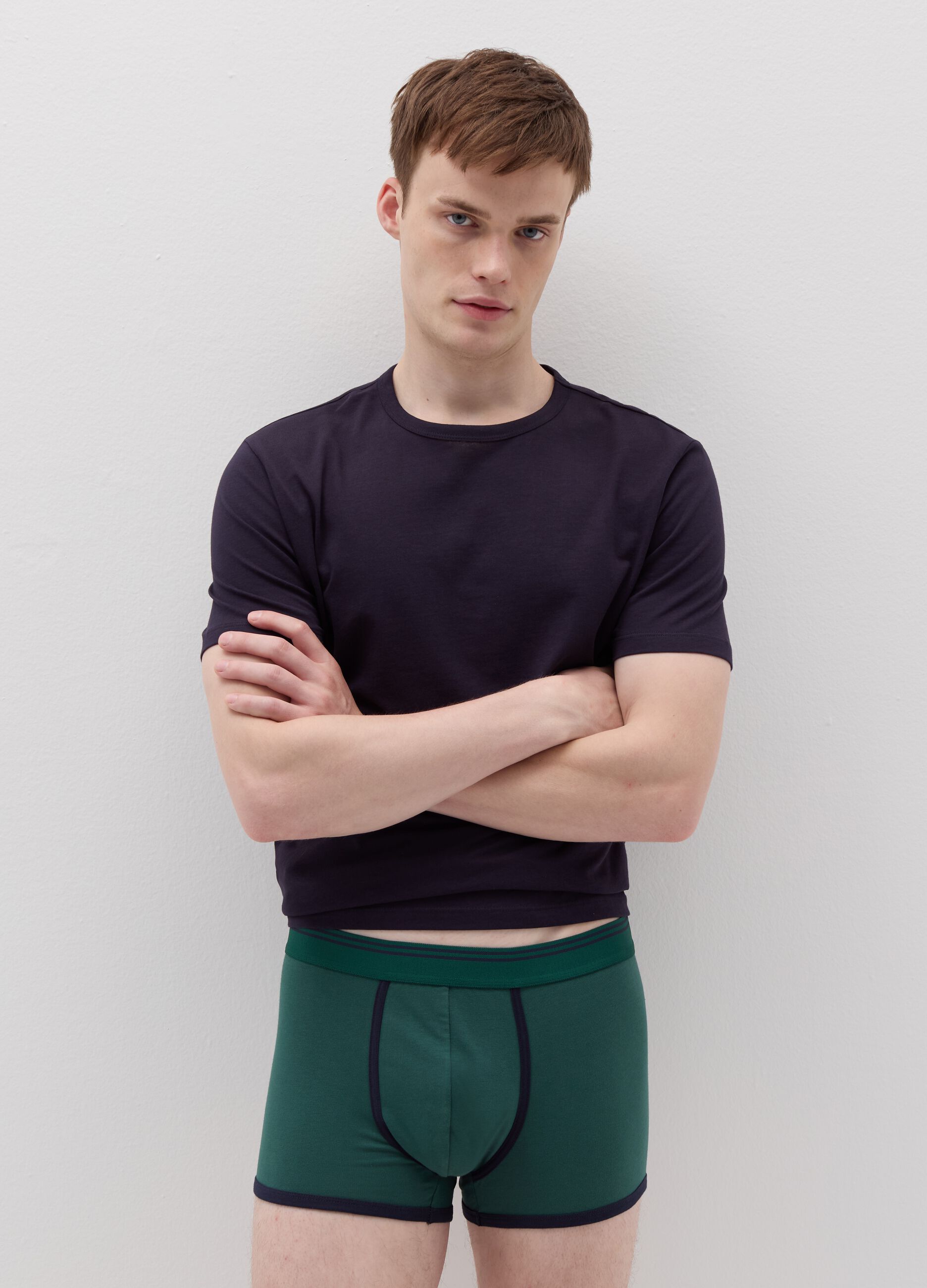 Boxer shorts with contrasting details