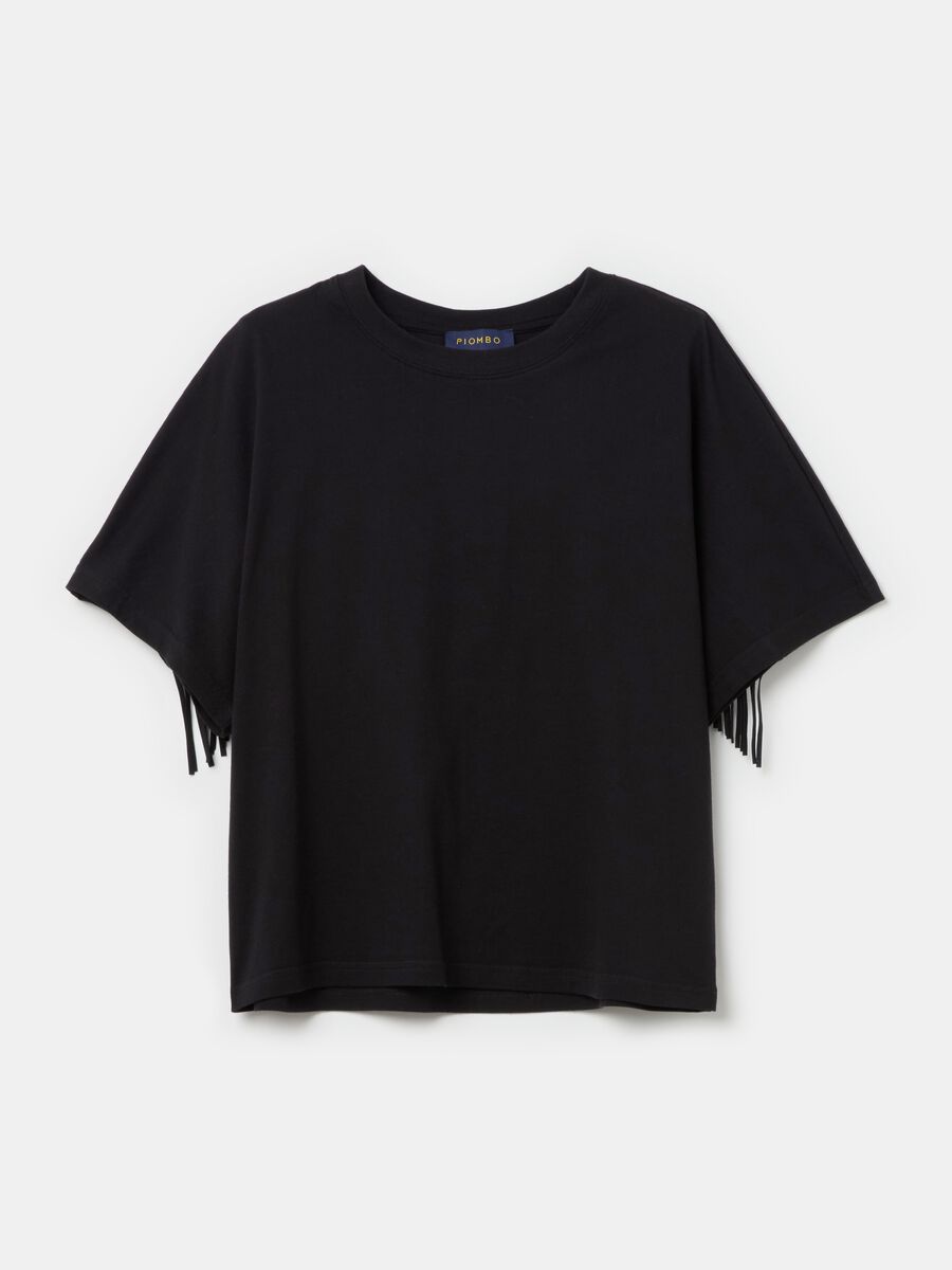 Cotton T-shirt with fringe_4