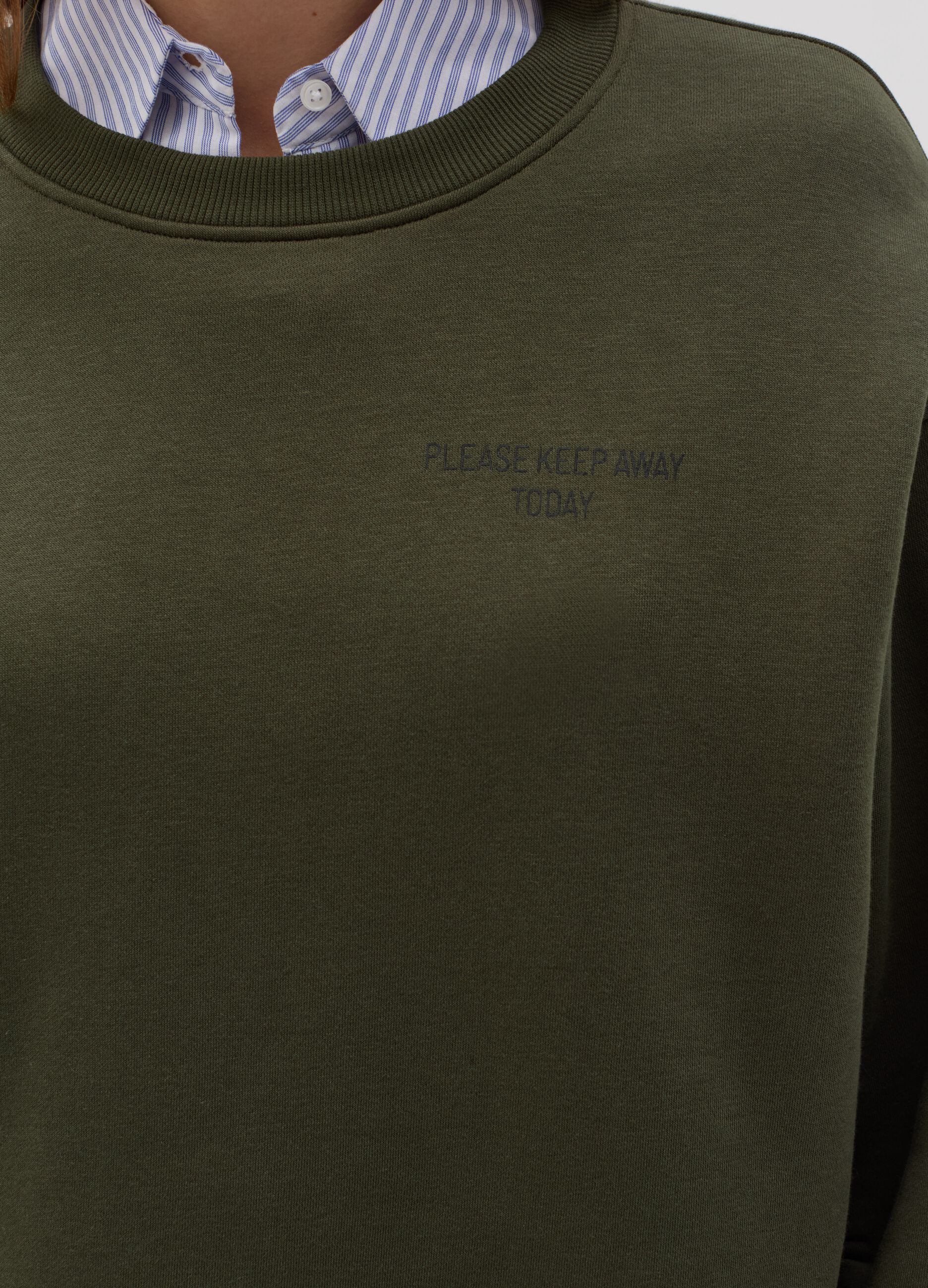 Felpa Essential oversize con ricamo lettering