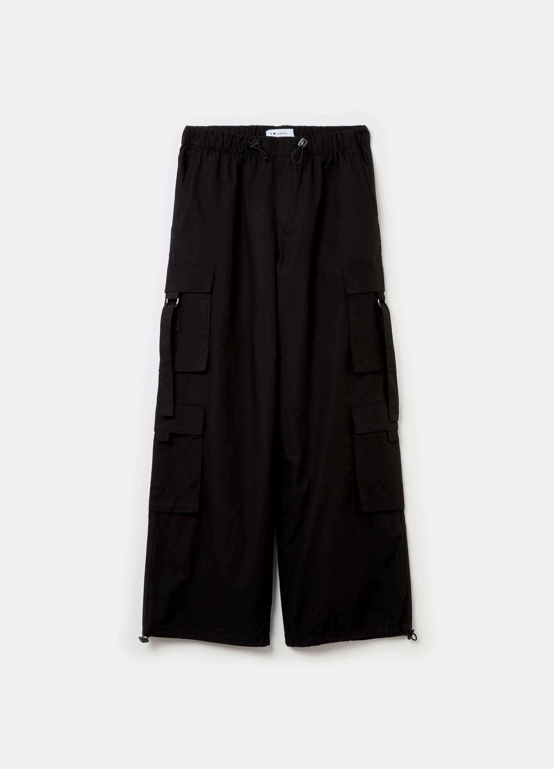 Cotton cargo parachute trousers