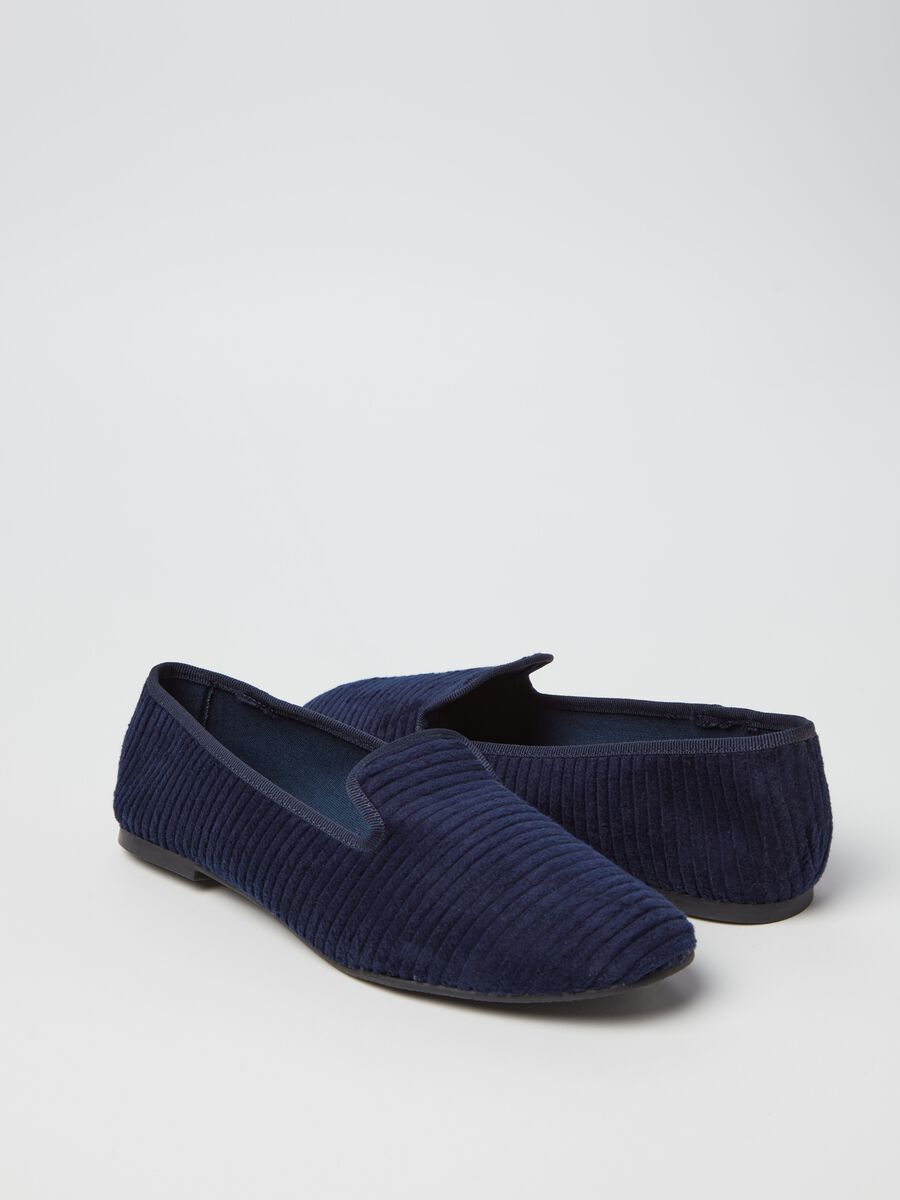 Corduroy slipper shoes_2