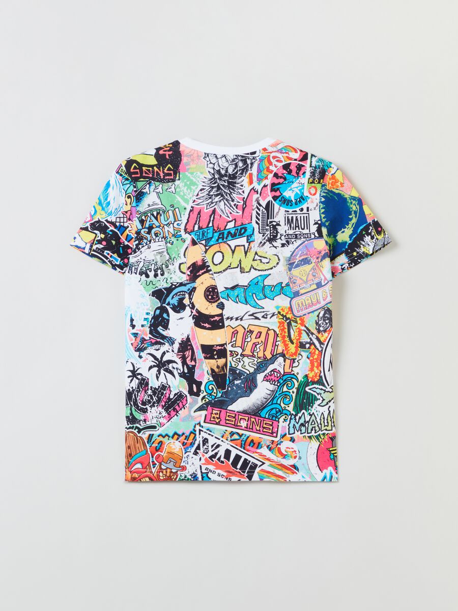 T-shirt con stampa Maui and Sons all-over_1