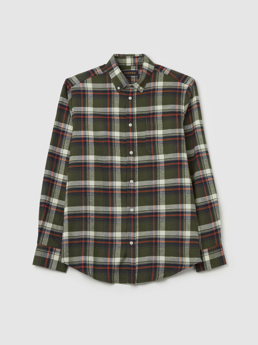 Flannel shirt with check pattern_4