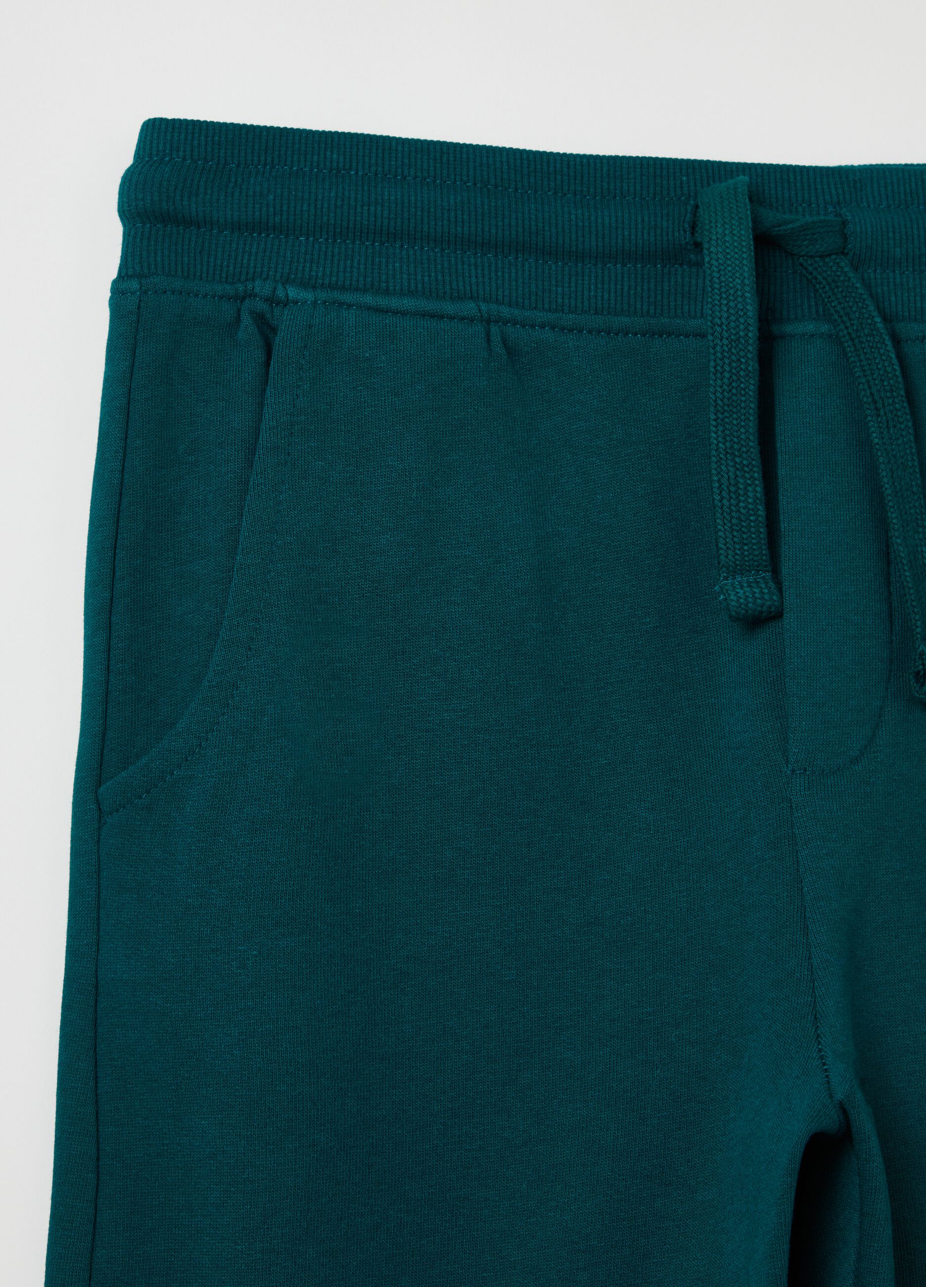 Fleece joggers with drawstring