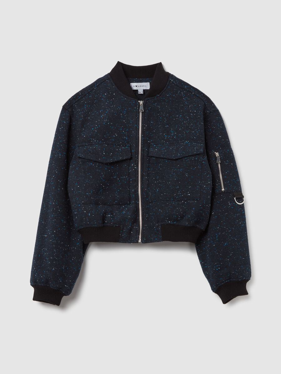 Bomber jacket in lurex with pockets_4