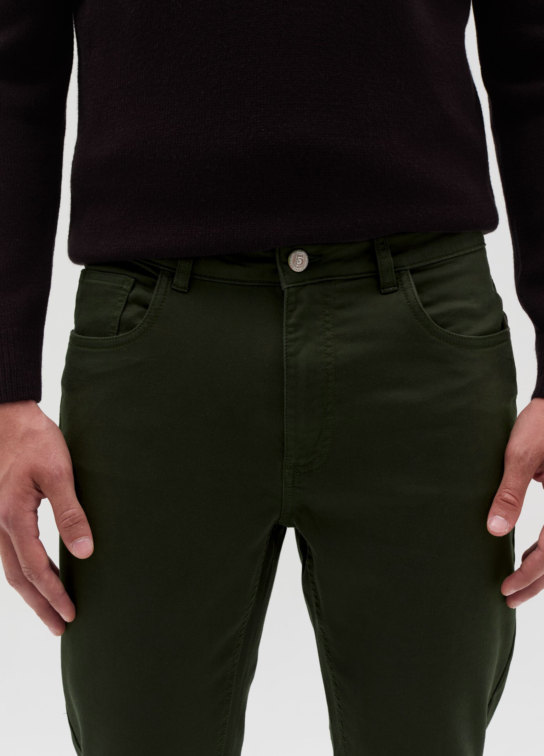 Five-pocket slim-fit trousers