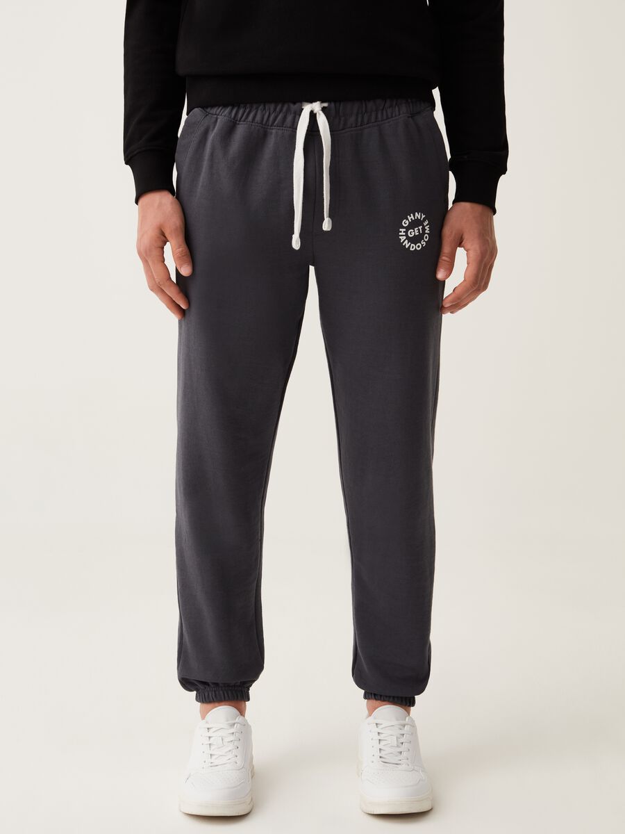 Grand&Hills fleece joggers with print_1