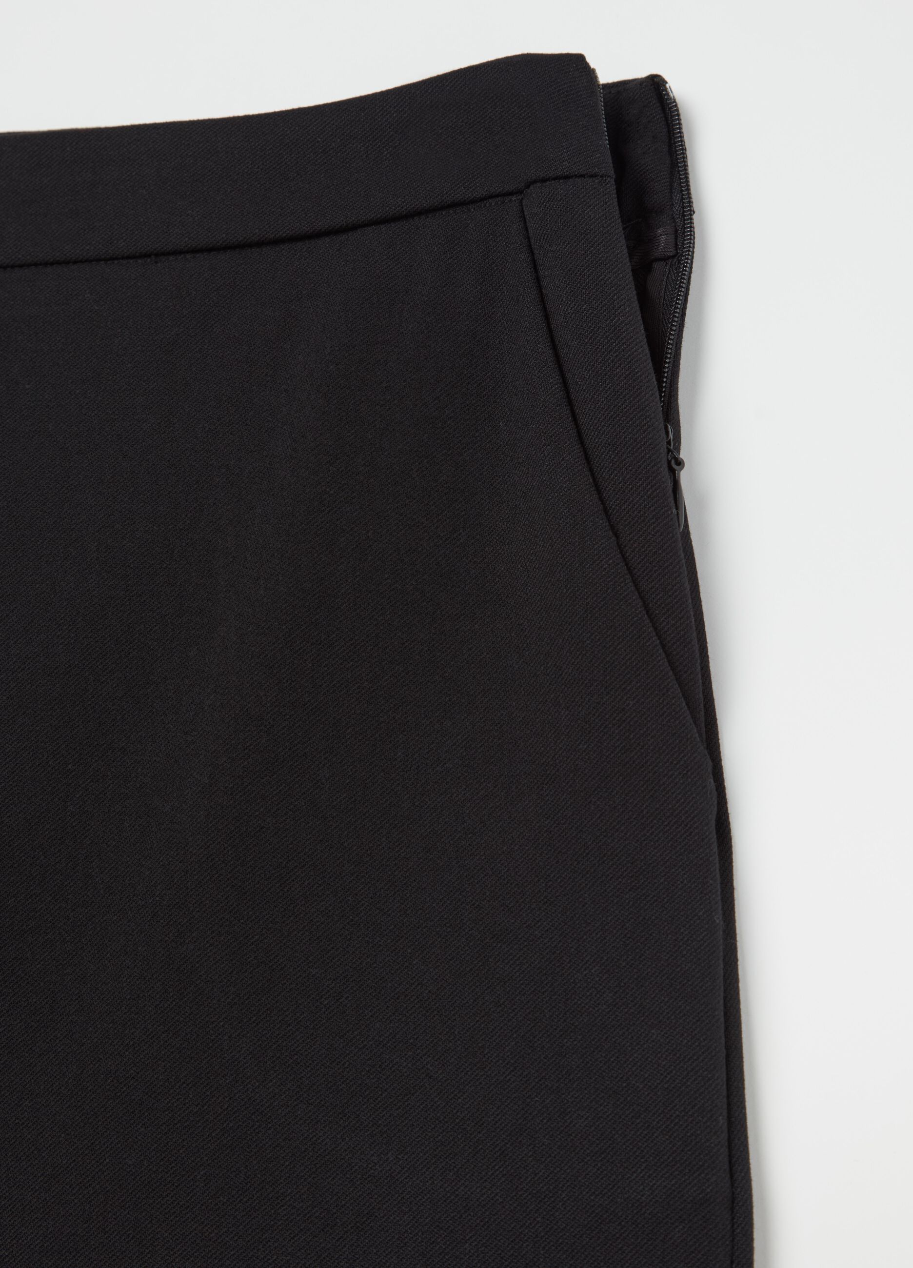 Contemporary midi skirt with split