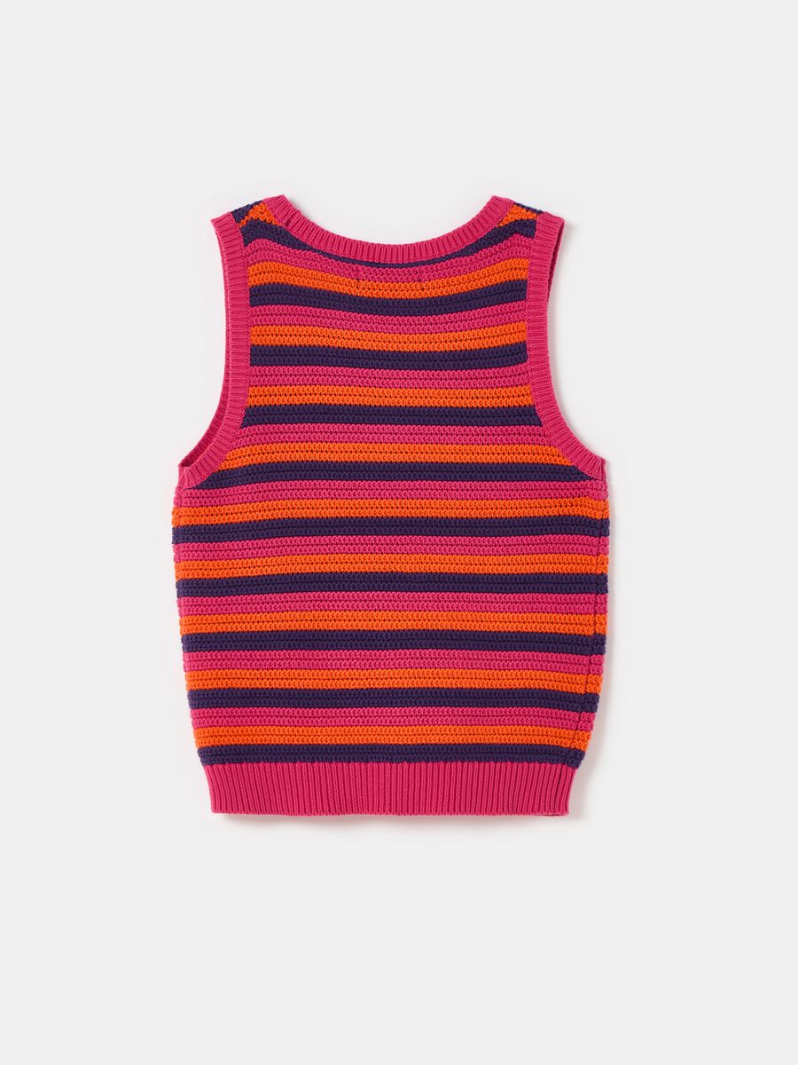 Camiseta de tirantes tricot de rayas multicolor_4