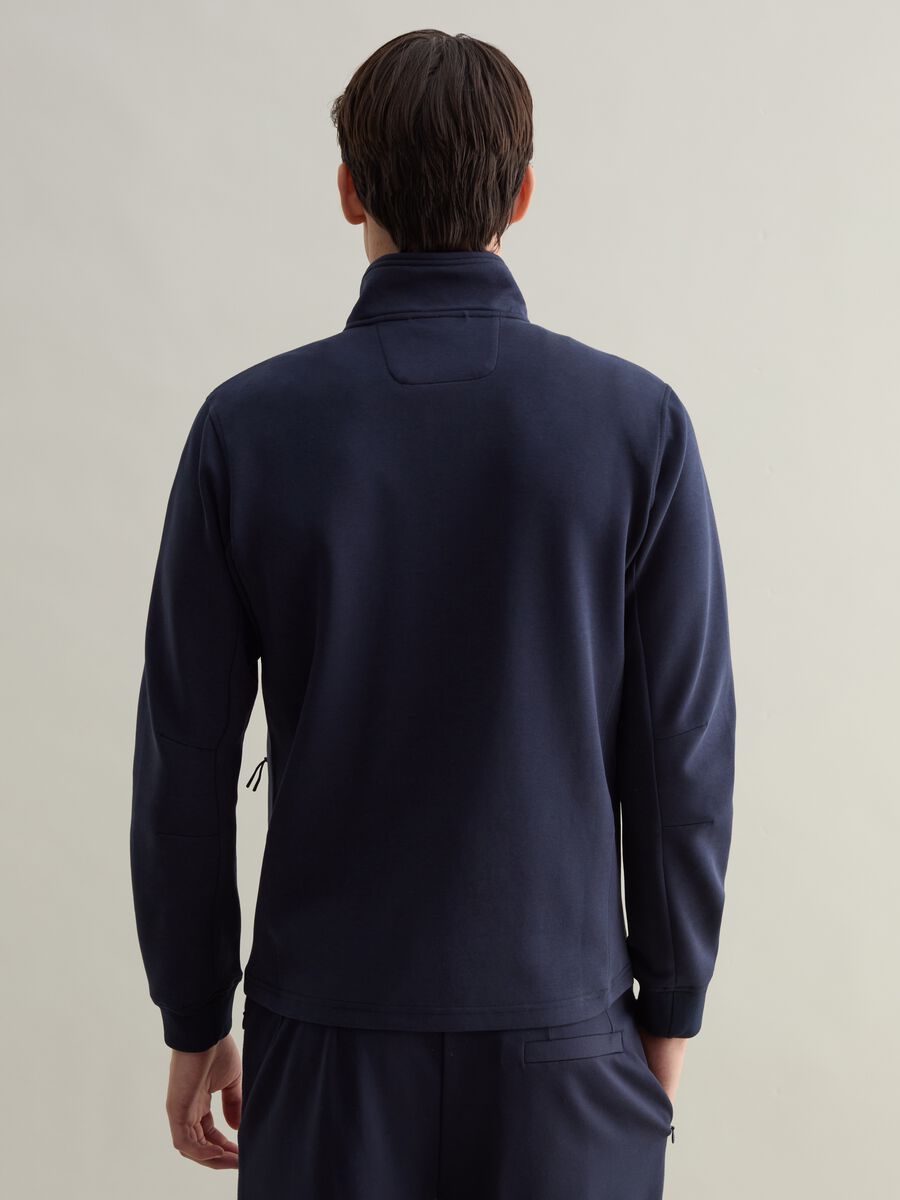 Tech full-zip sweatshirt in technical fabric_2